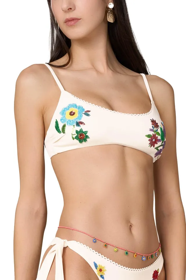 Goldenpoint Encanto top bikini donna microfibra tinta unita