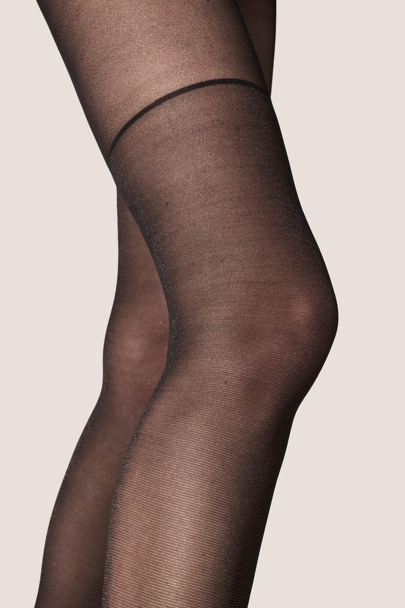 Goldenpoint Collant Effetto Parigina Donna lamè luminoso