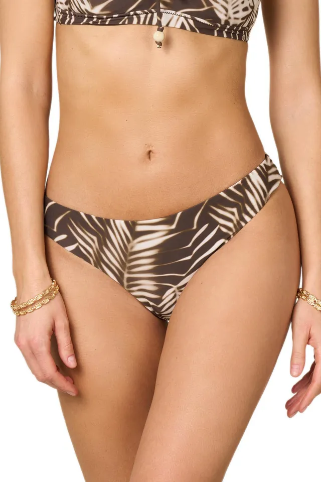 Goldenpoint Wild Charme slip bikini fianco basso foliage bicolore