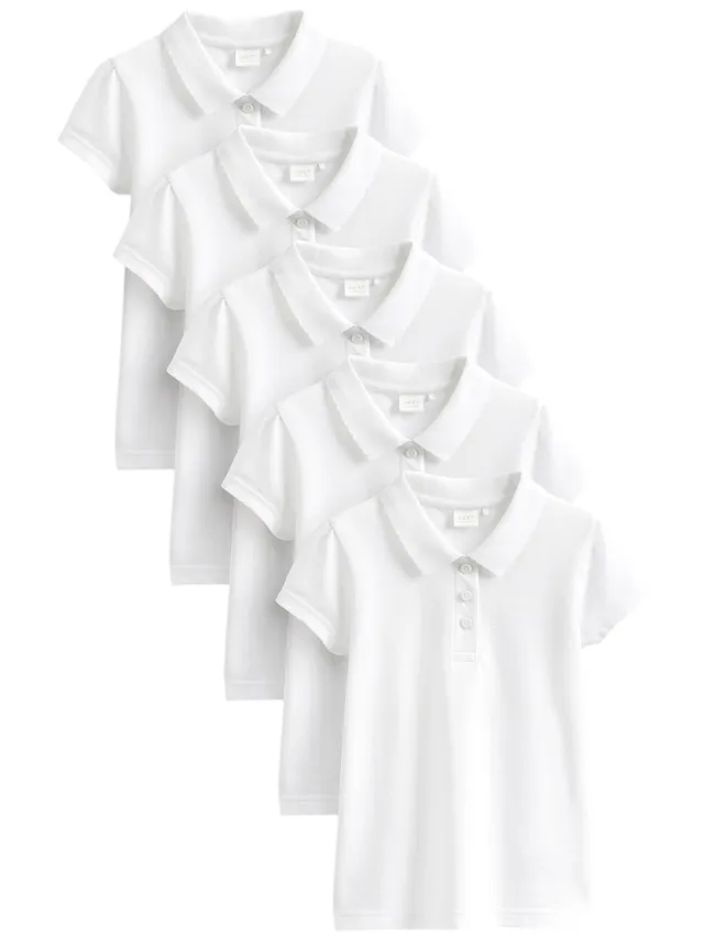 Next polo bambina cotone manica corta confezione 5