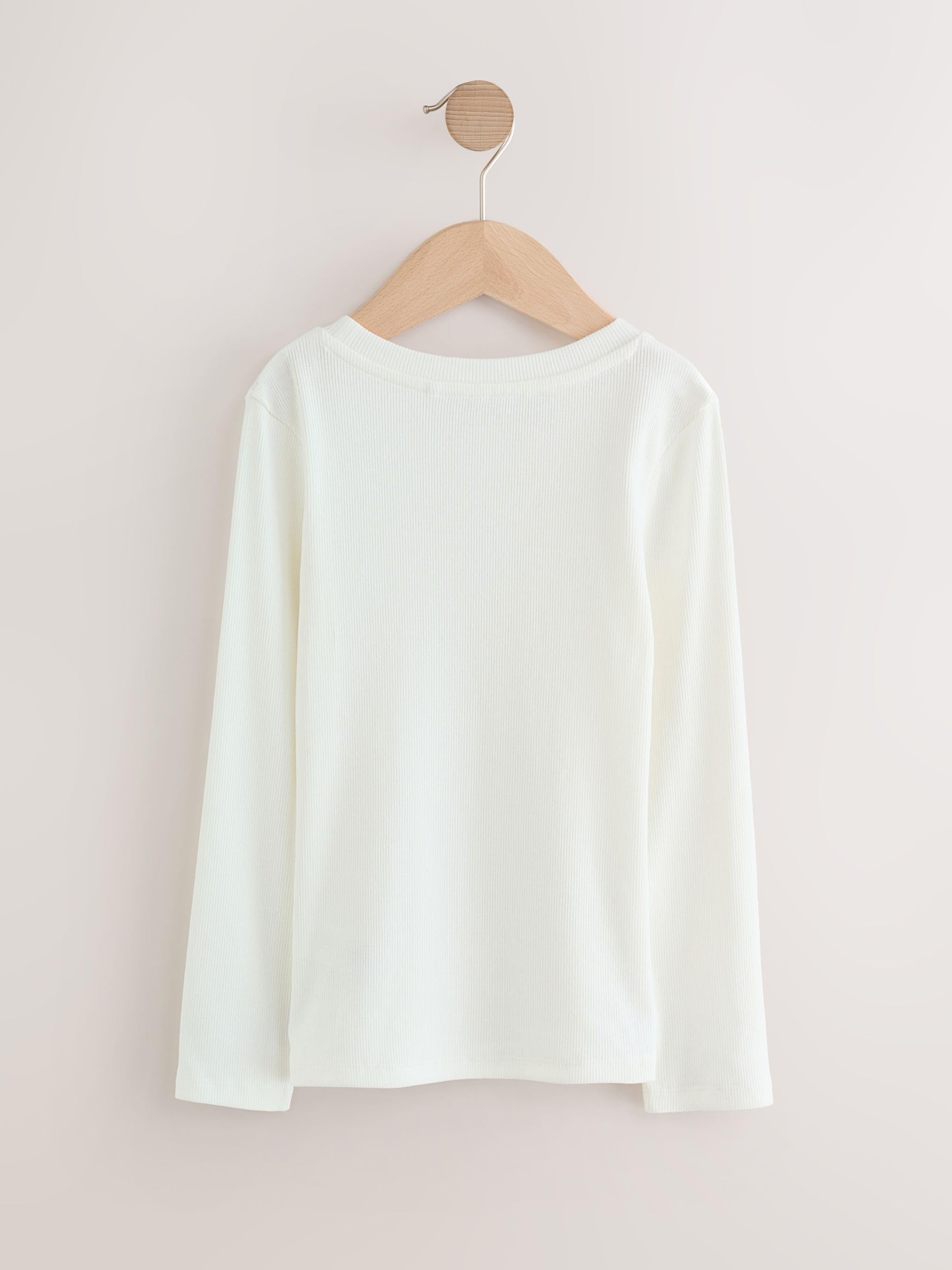 Next 3 top bambina coste maniche lunghe 3 anni nero rosa