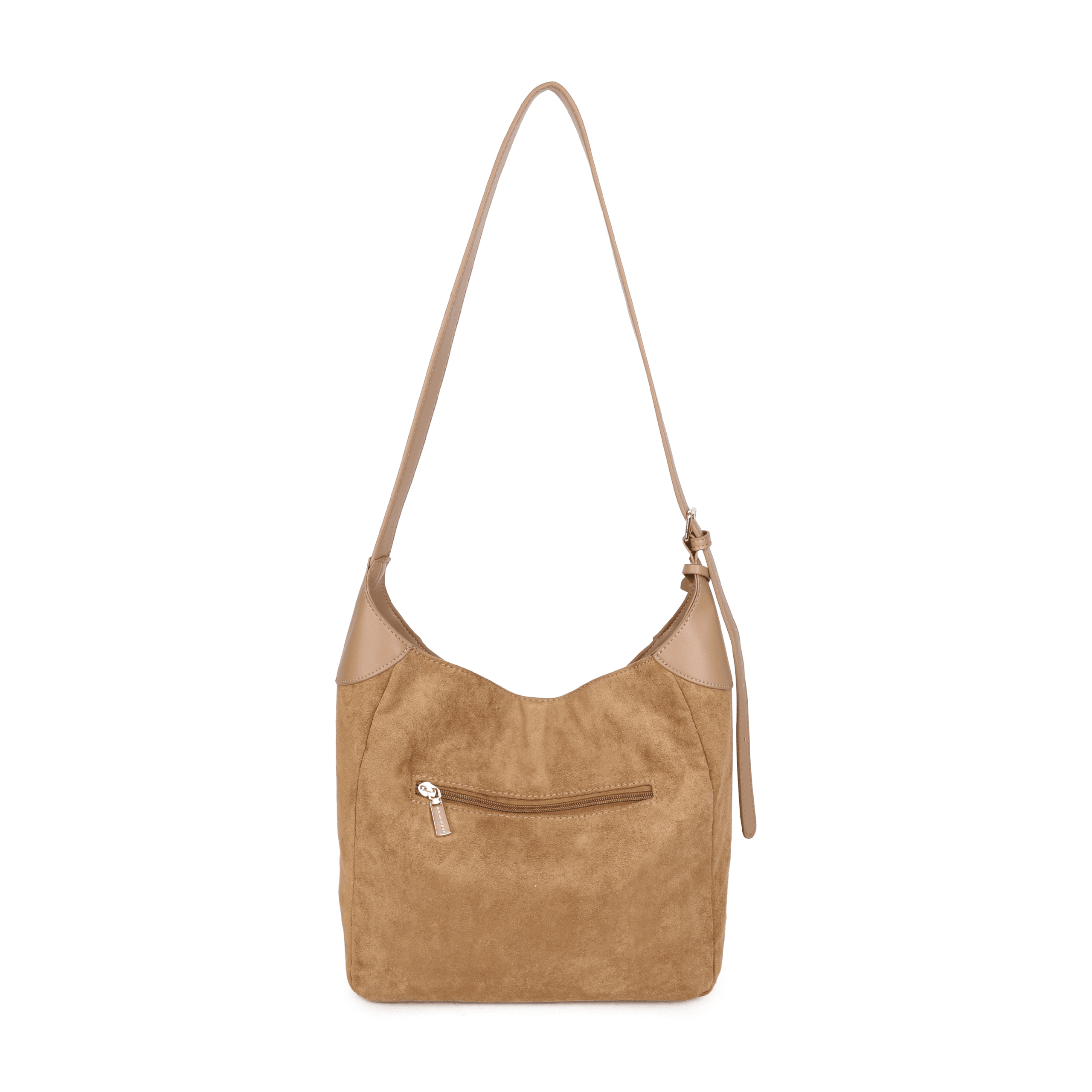 Maria Grazia Severi RZ6970 borsa hobo scamosciata rifiniture lisce