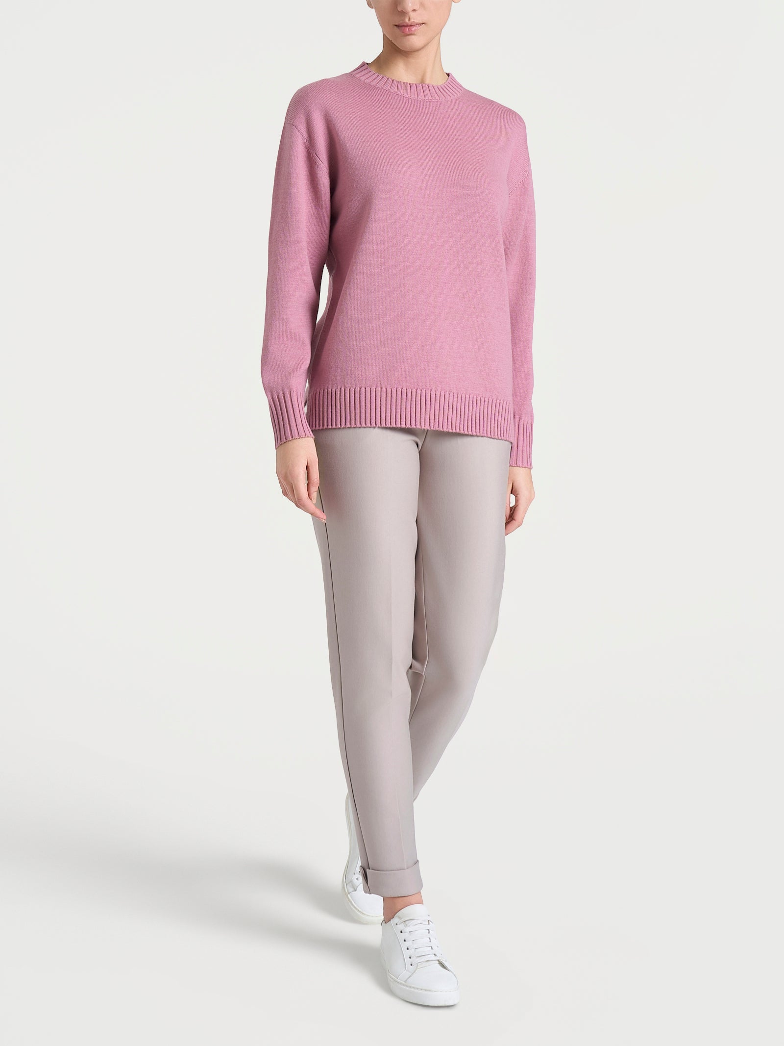 Ragno Merino Soft Maglia Girocollo Lilas pura lana