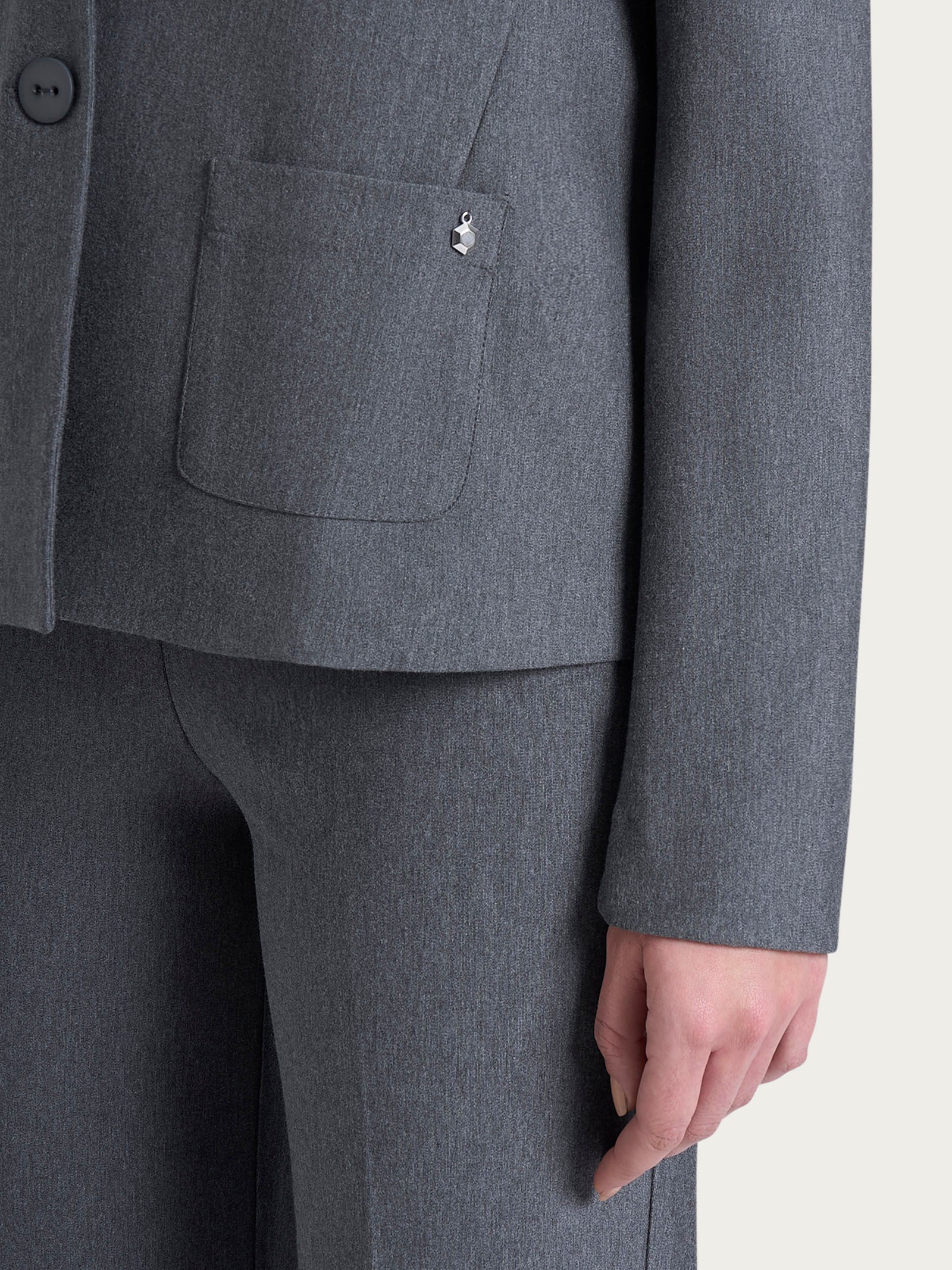 Ragno Compact blazer due bottoni punto Milano ardesia mel