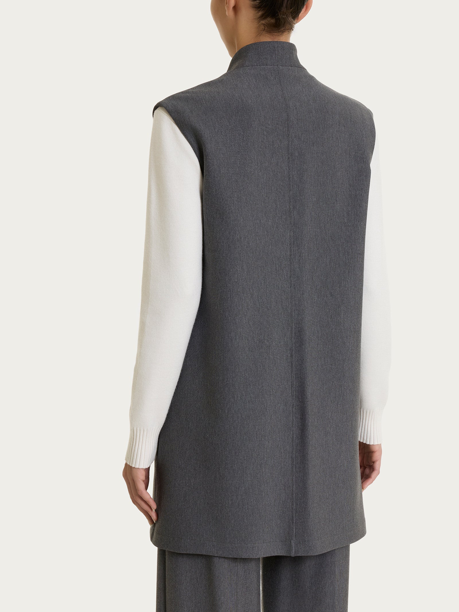 Ragno Compact Gilet donna Ardesia Mel lungo elasticizzato