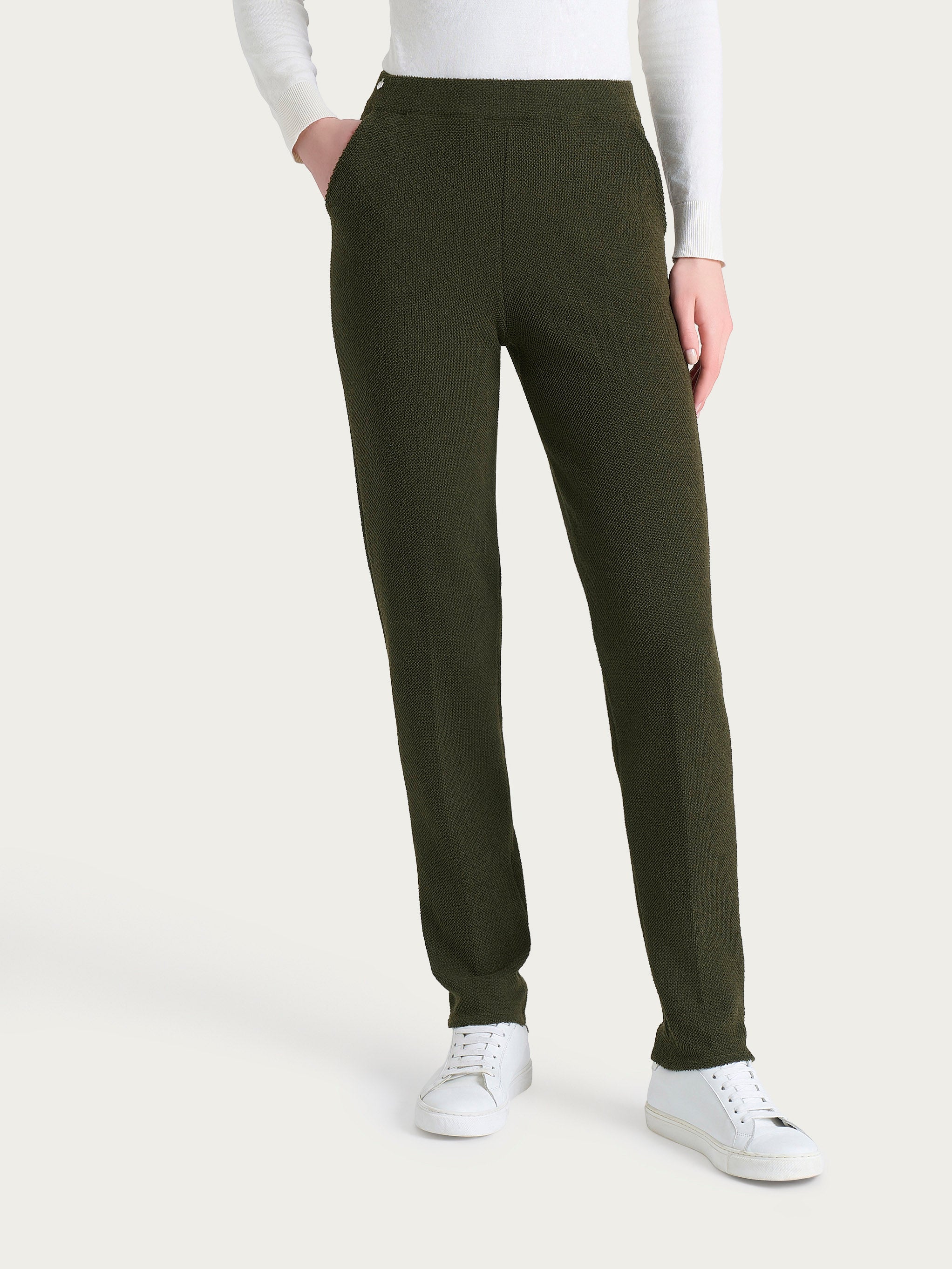 Ragno Comfort The Chino pantalone dark olive cotone