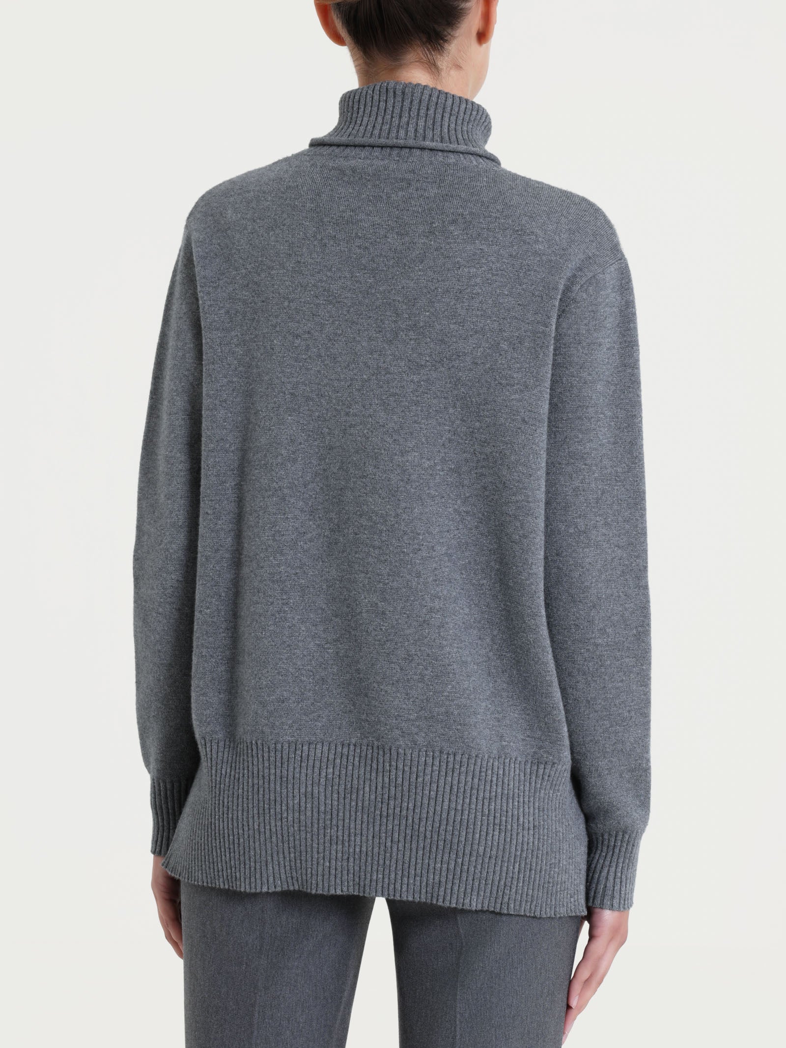 Ragno Super Soft Dolcevita Donna Ferro Mel asimmetrico boxy
