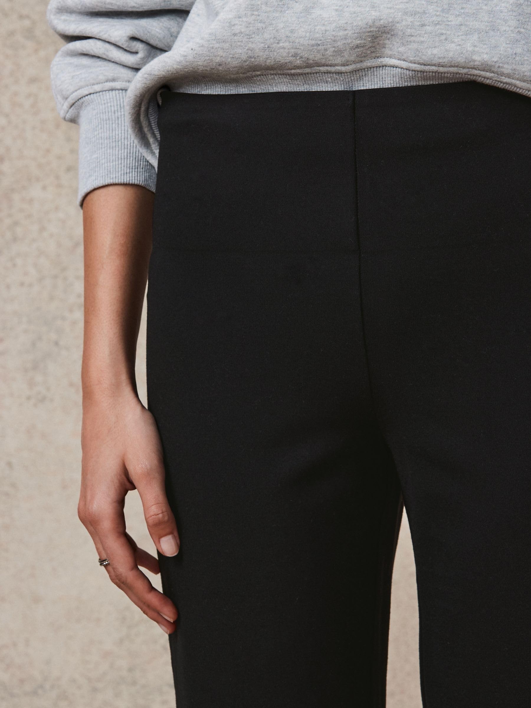 Next pantaloni ampi jersey donna Nero modellanti sostegno