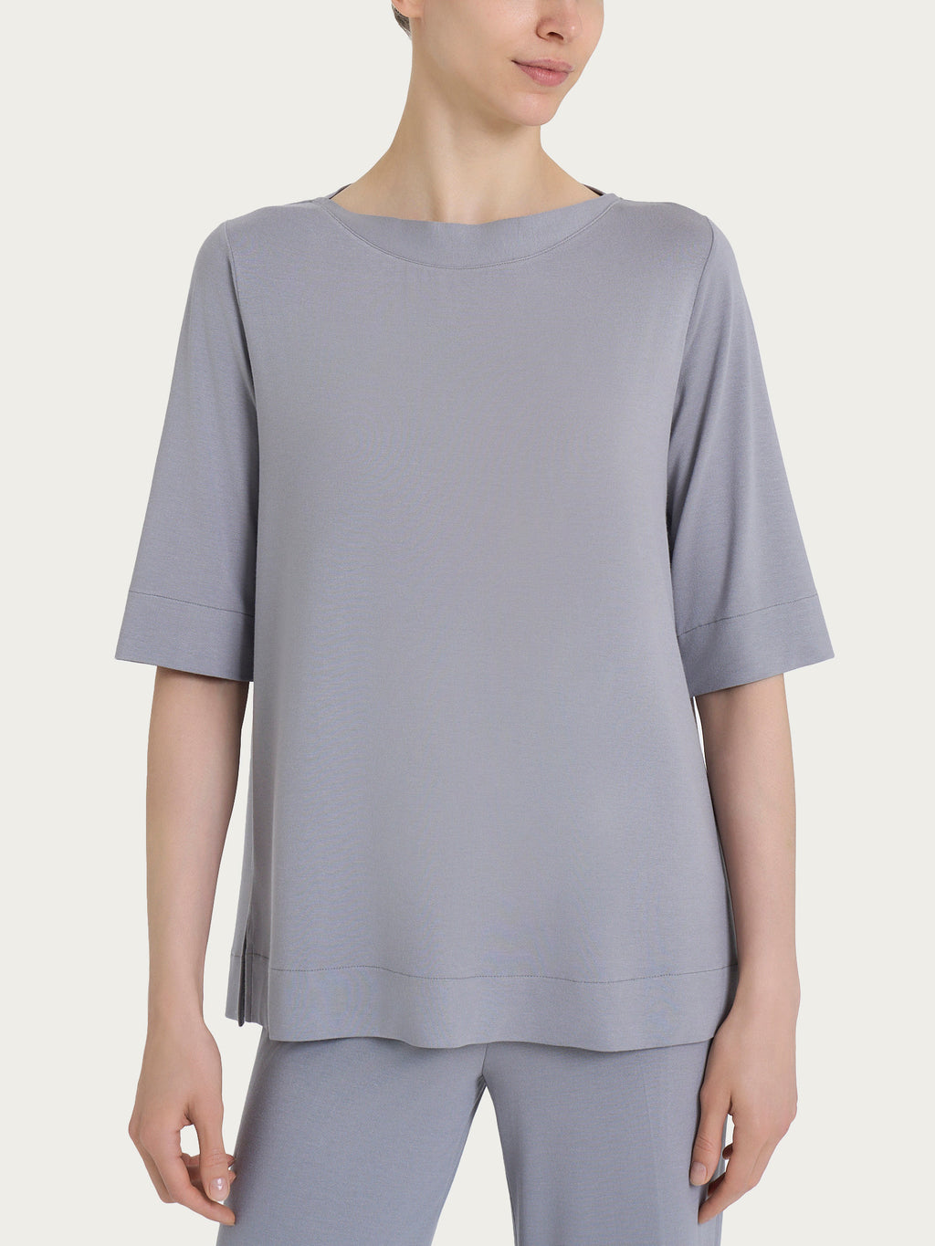 Ragno Viscosa Summer T-Shirt Donna Grigio 3/4