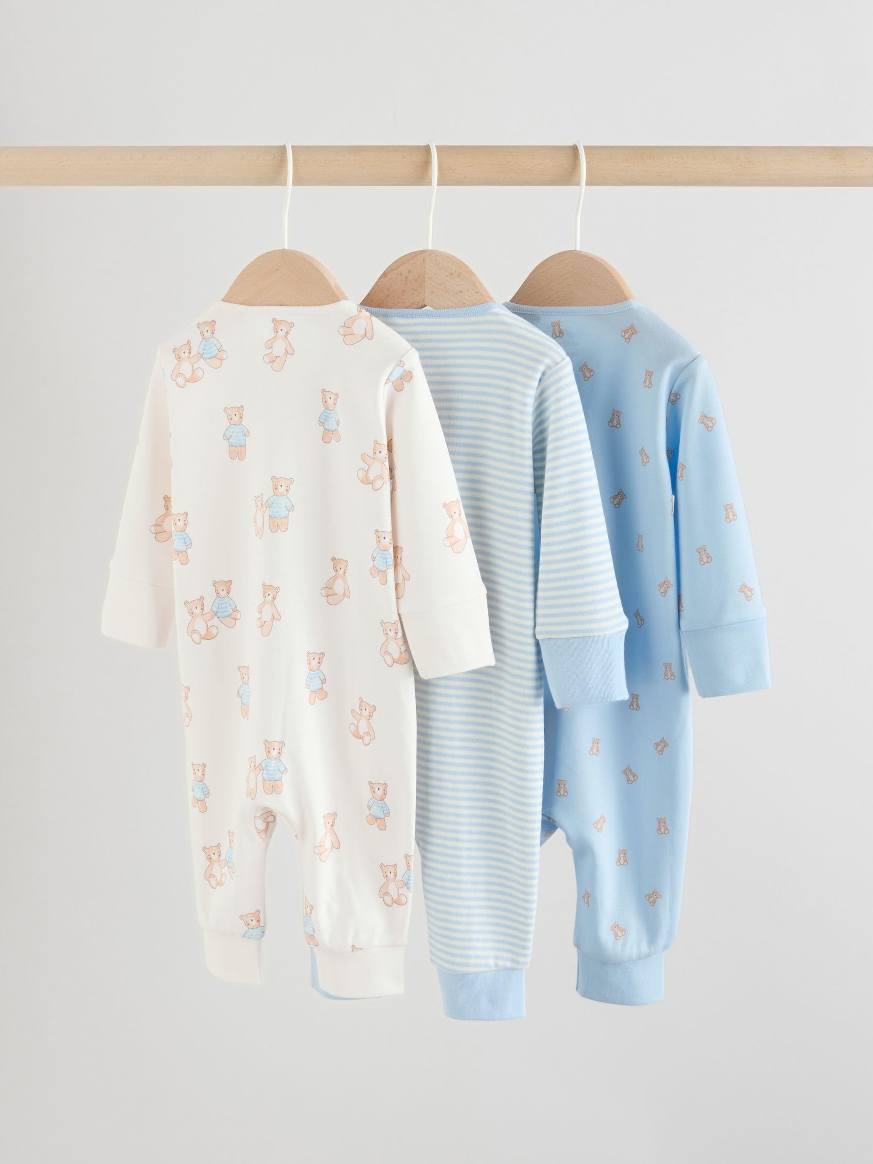 Next tutine neonato con zip 9-12 mesi confezione 3 pezzi cotone