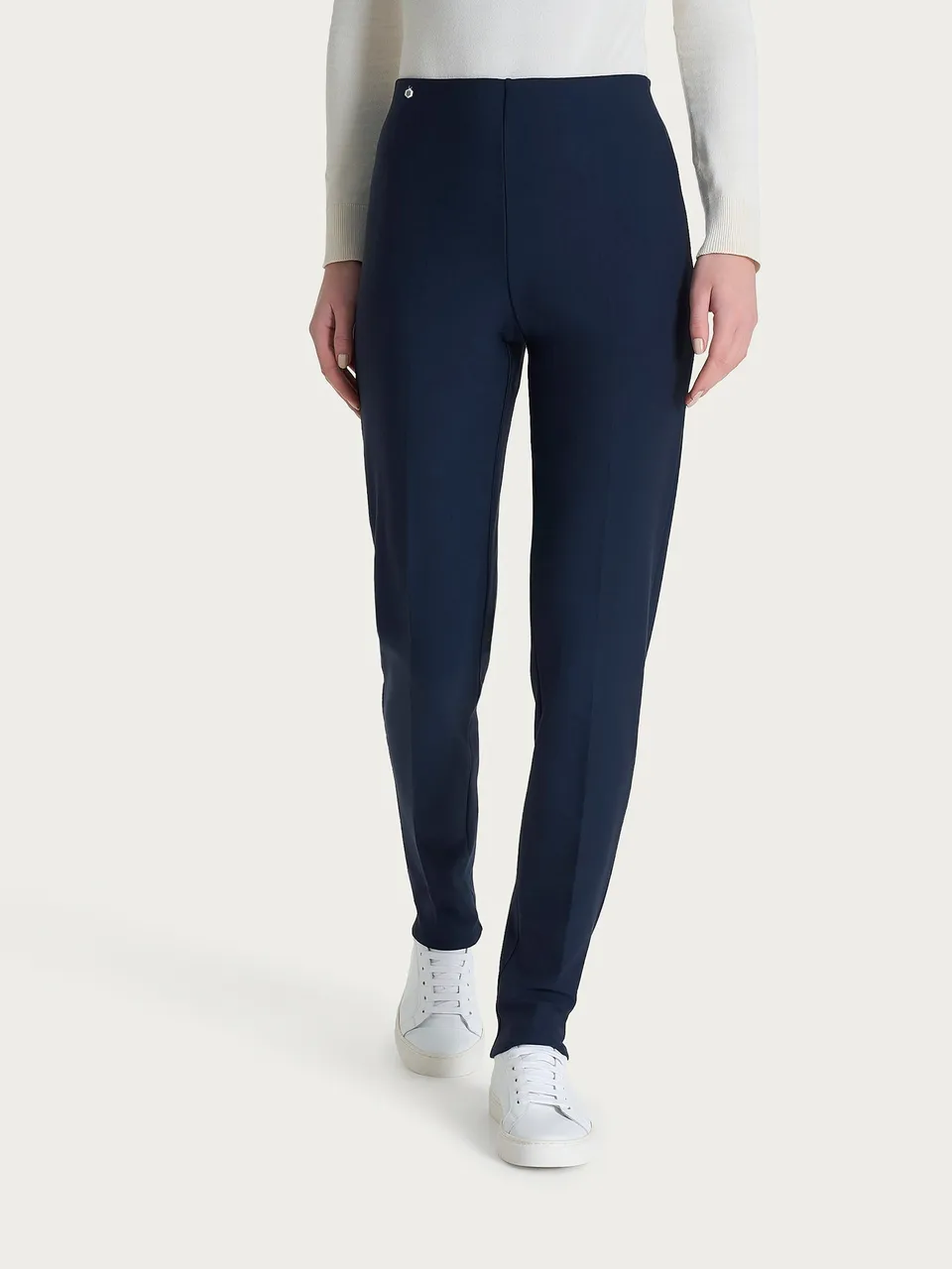 Ragno Compact pantalone sigaretta risvolto Persia