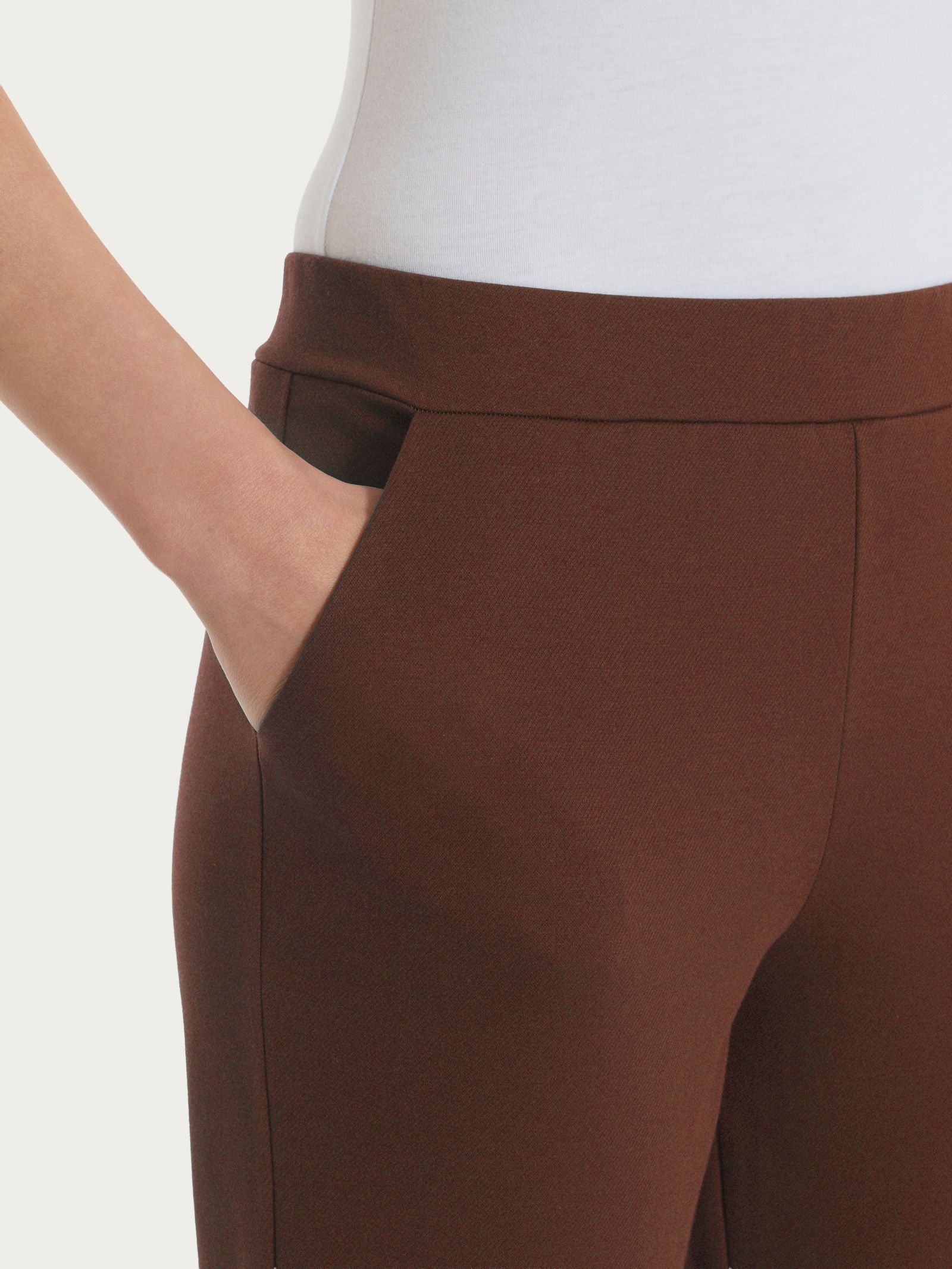 Ragno Jersey Cotone pantalone dritto tasche Chocolate Fondant