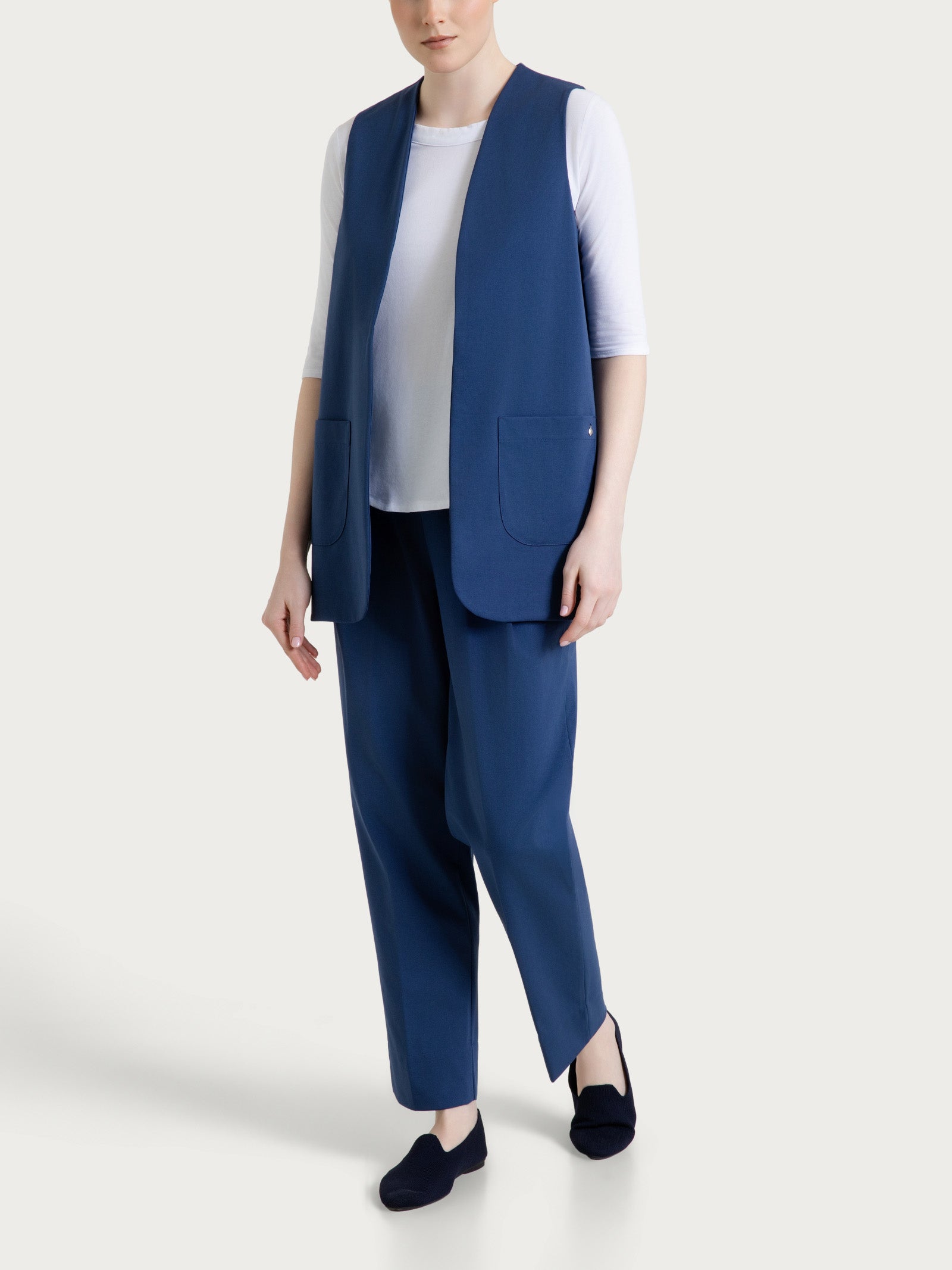Ragno Compact Light gilet donna blu oceana aperto