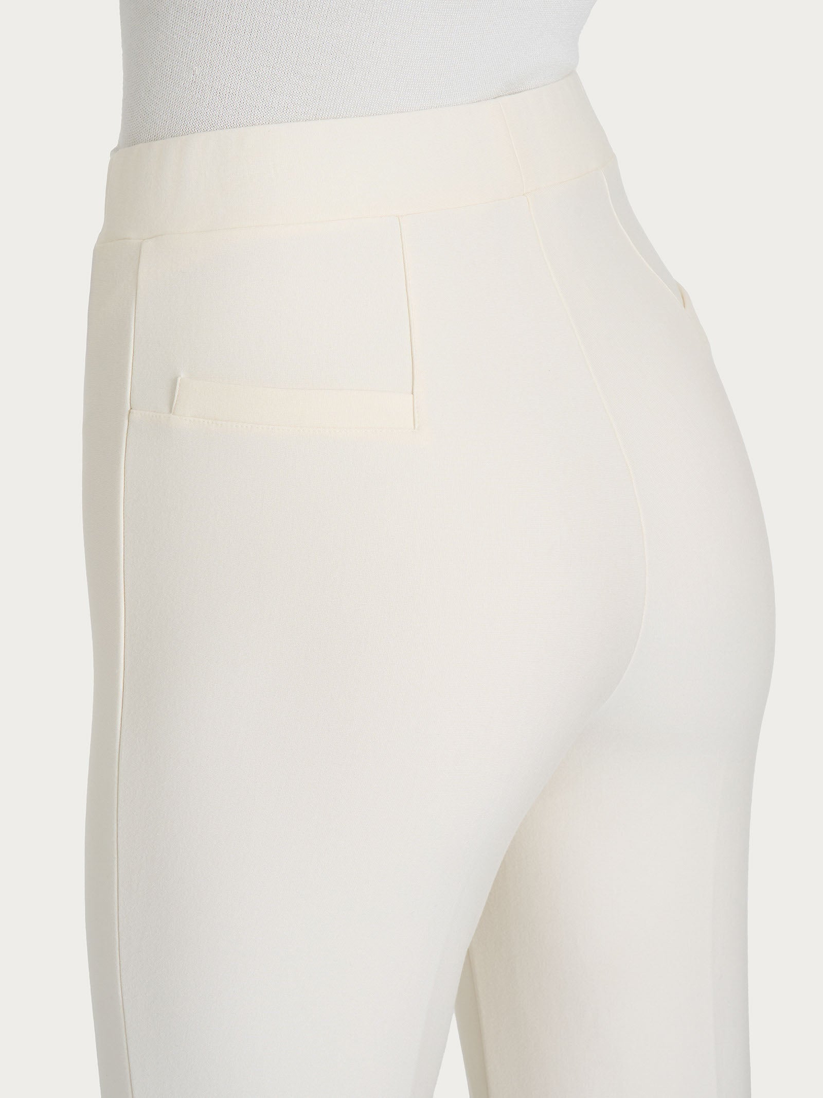Ragno Compact pantalone flare Avorio elasticizzato