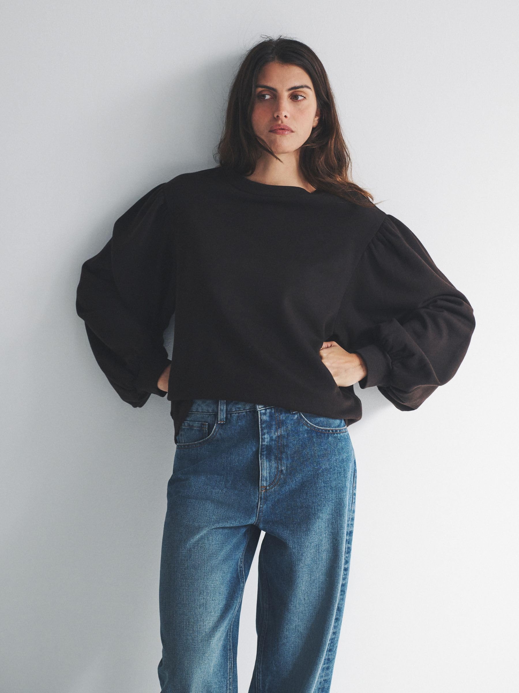 Next The Set felpa girocollo donna oversize 2 pezzi