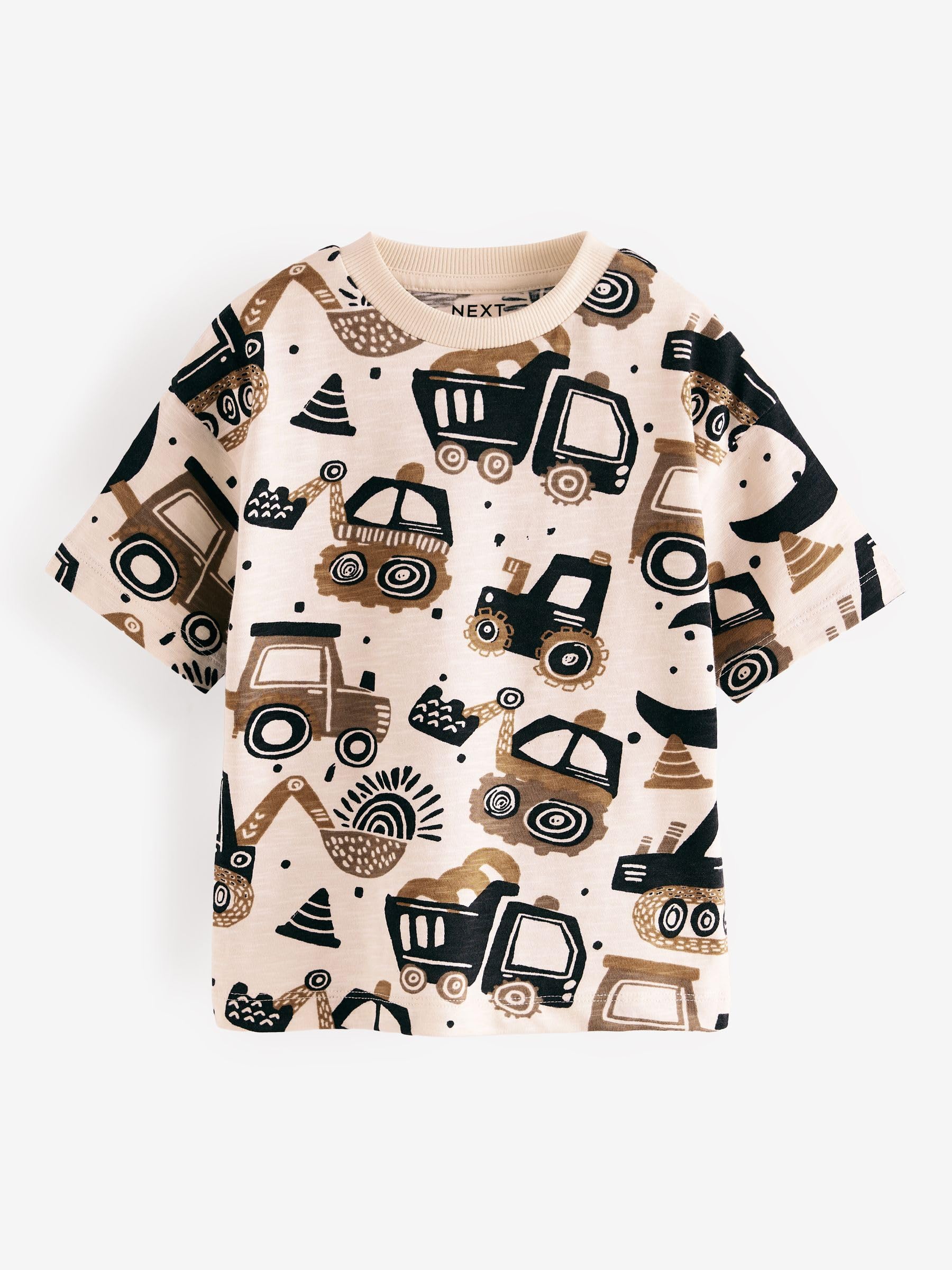 Next T-shirt girocollo cotone 4 pezzi stampe miste