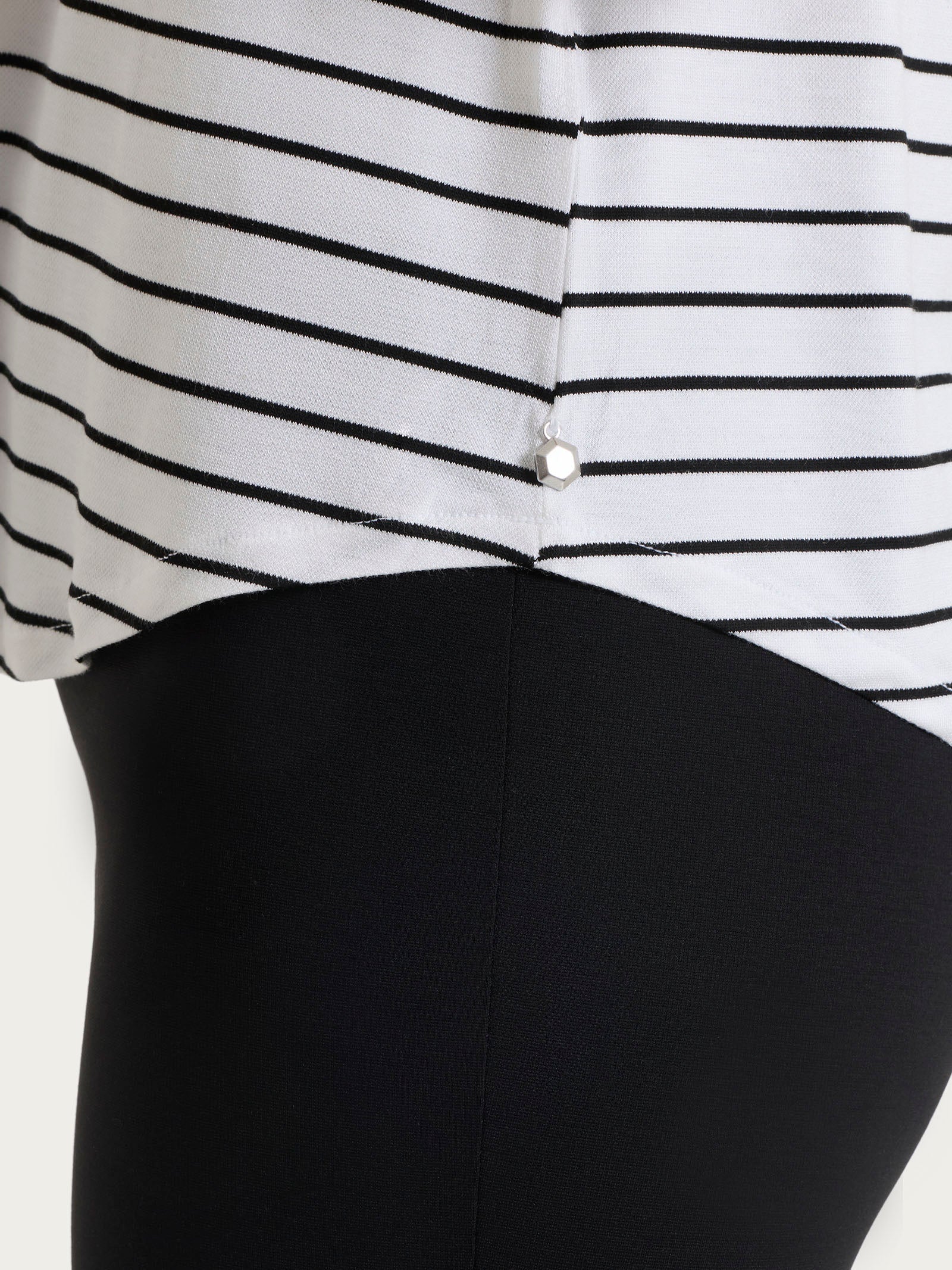 Ragno Summer Light top spalla larga donna bianco a righe