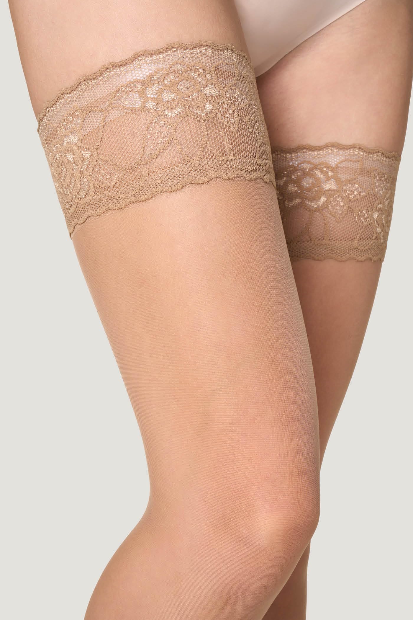 Goldenpoint Autoreggenti Donna Velate 20 Denari con Pizzo