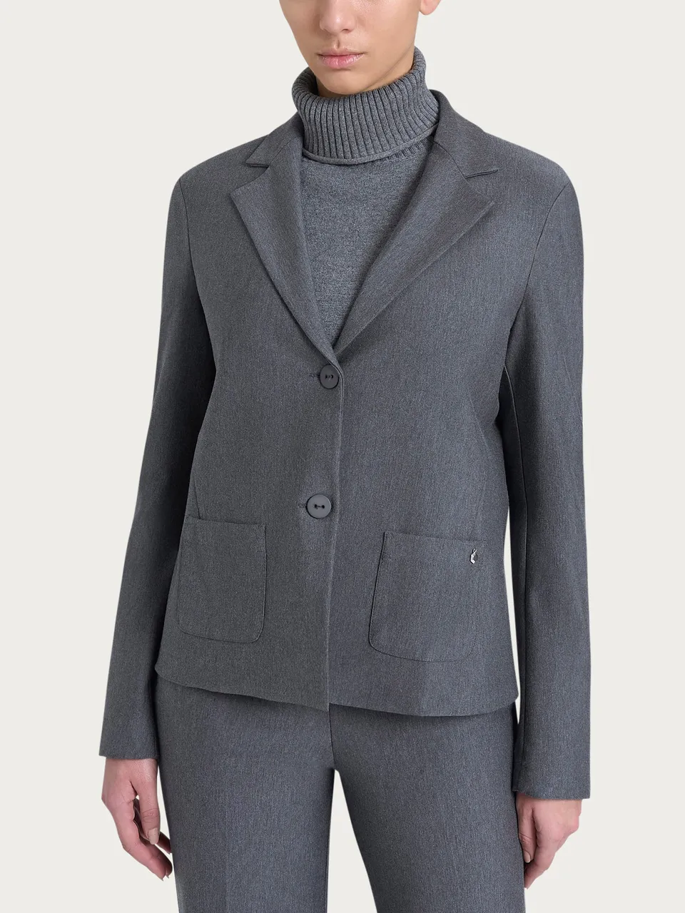 Ragno Compact blazer due bottoni punto Milano ardesia mel