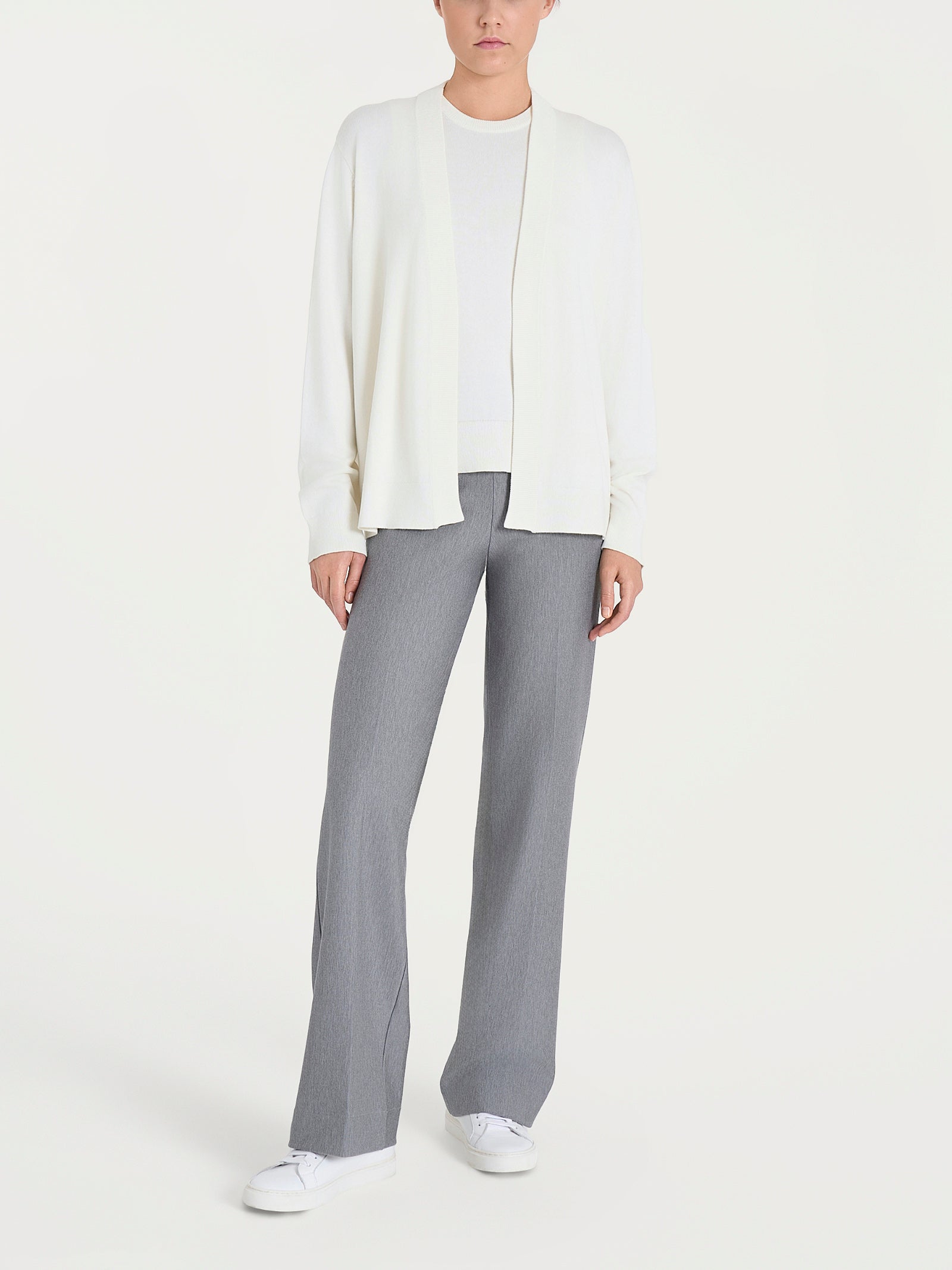 Ragno Four Seasons cardigan corto donna avorio misto viscosa