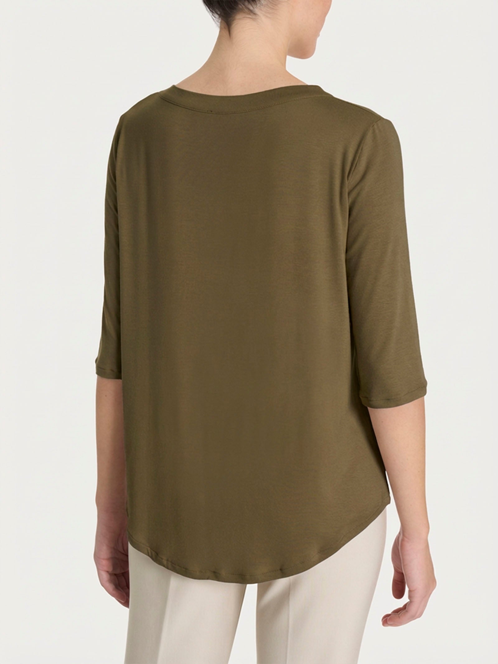 Ragno Viscosa Summer maglietta dark olive manica 3/4