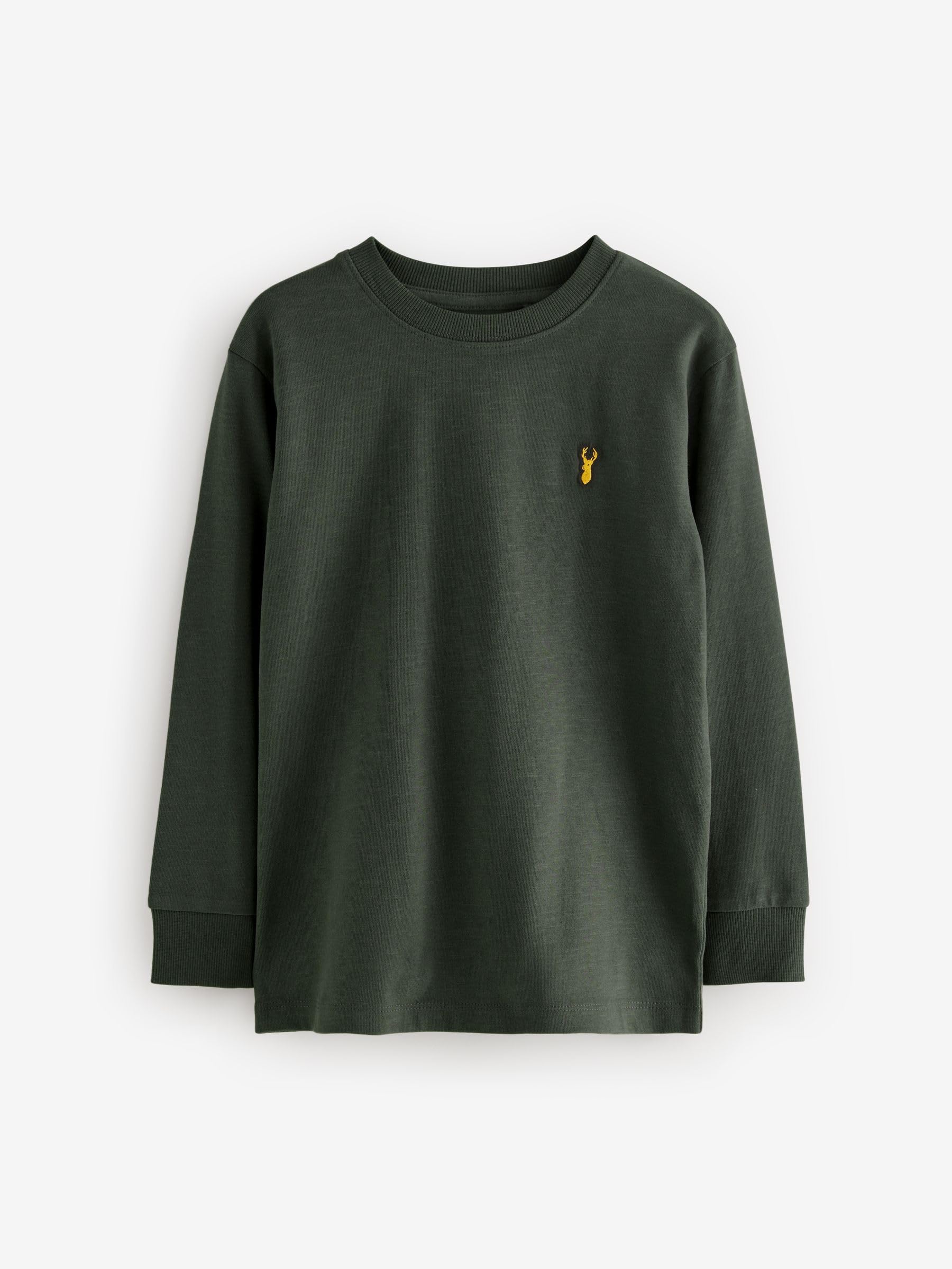 Next Magliette Ragazzo Maniche Lunghe 4 Pezzi con Logo Cervo