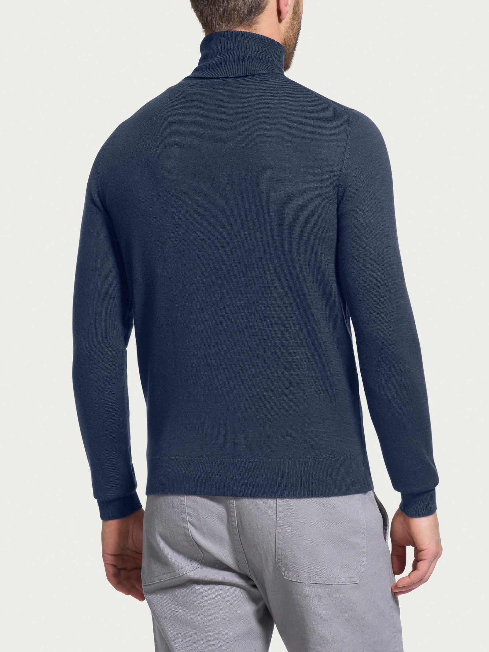 Ragno Merino Soft Dolcevita Unita maglione Indigo lana merino