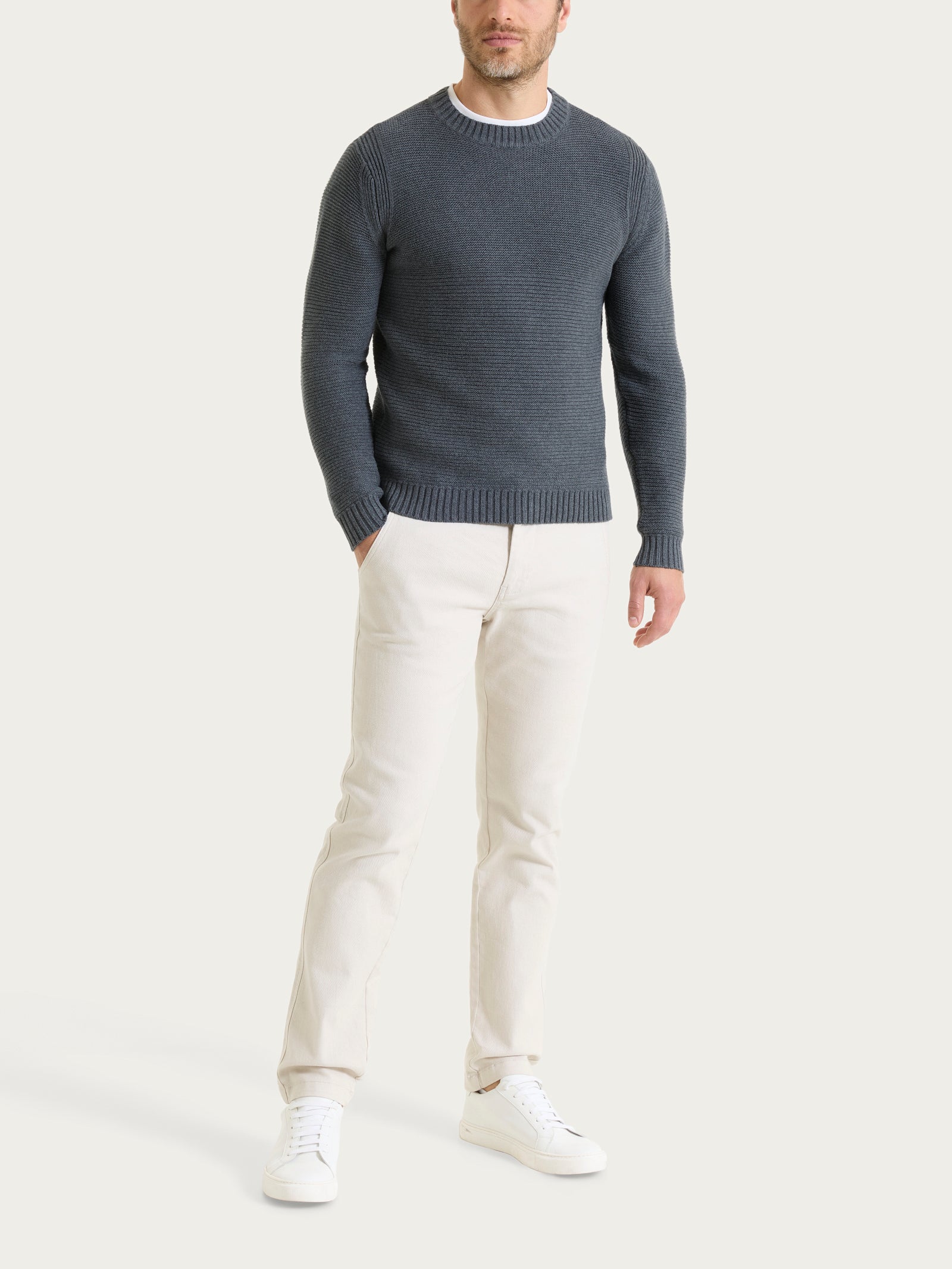 Ragno Winter Cotton pull girocollo cotone Ardesia Mel.