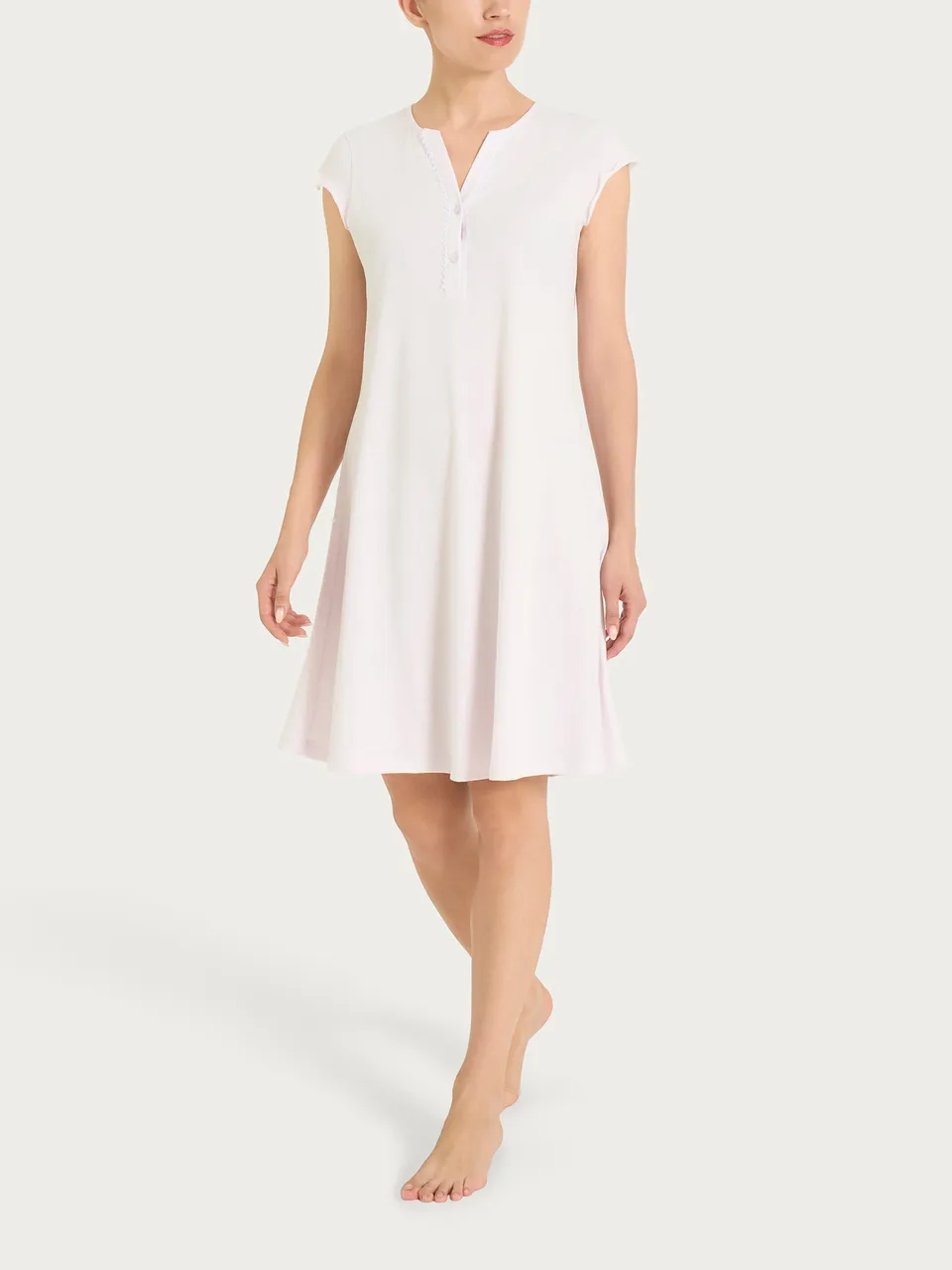 Ragno Jersey Cotone camicia da notte serafino Orchid Tint cotone
