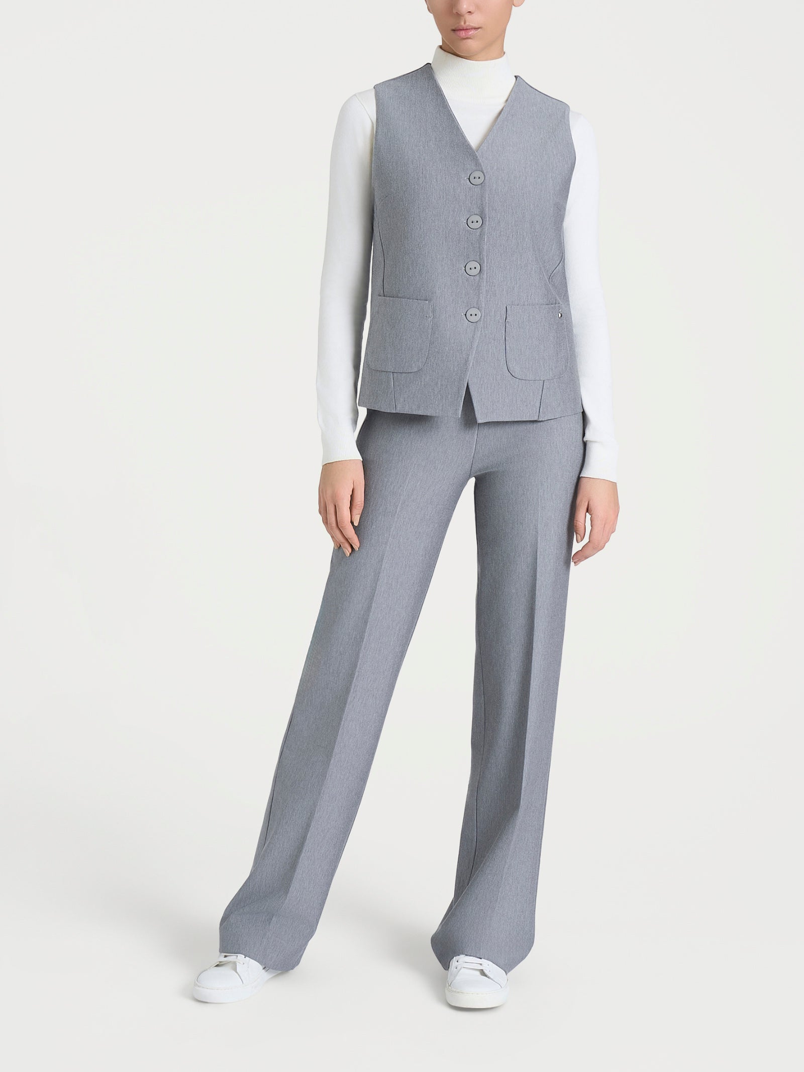 Ragno Compact gilet 4 bottoni grigio Grigio Mel.