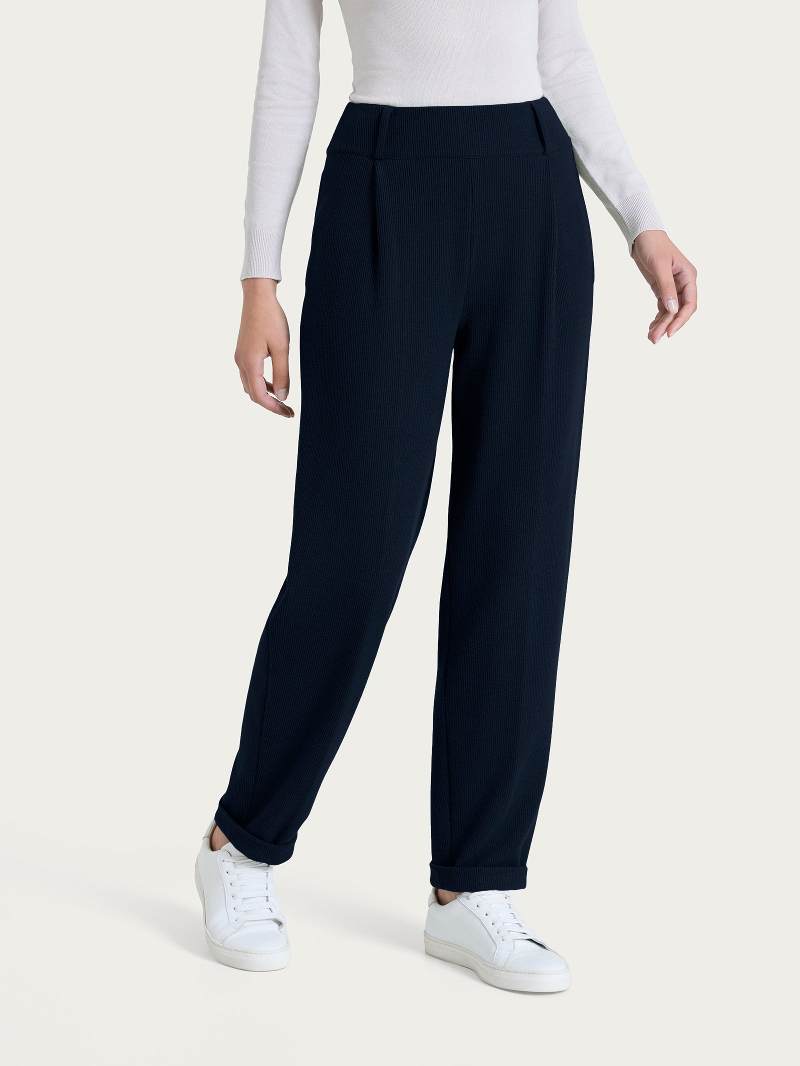 Ragno Relaxed Wardrobe pantalone carota Velvet blu tapered