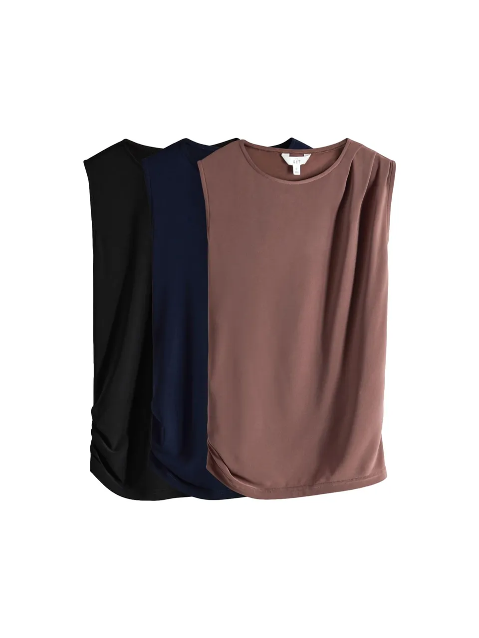 Geo Next The Set Top Smanicati Drappeggiati 3 Pezzi Morbidi