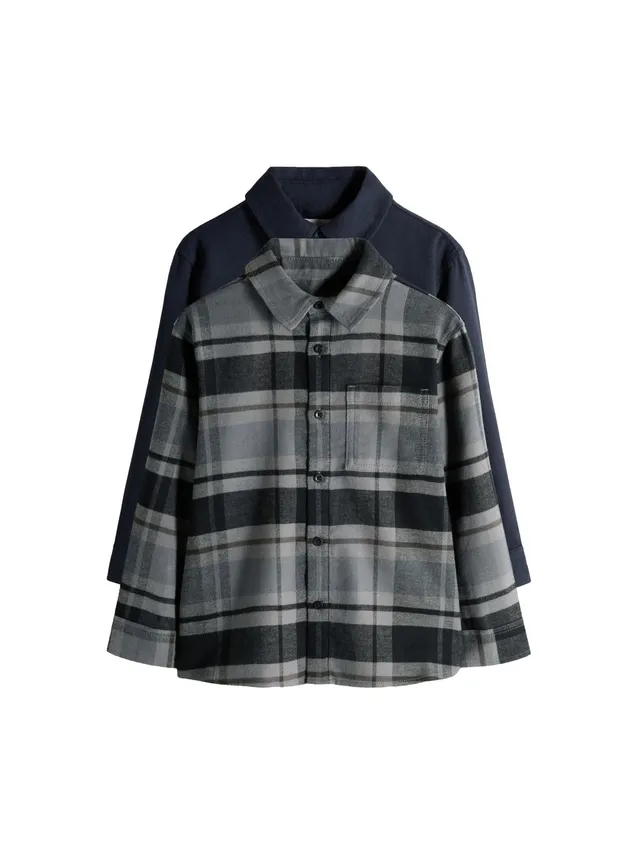 Geo Next The Set camicie flanella ragazzo confezione 2 pezzi calde