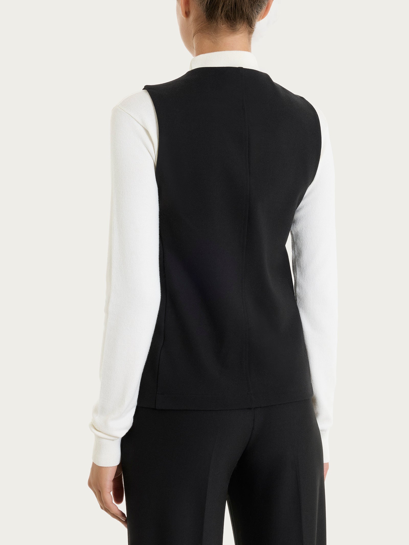Ragno Cashmere Compact gilet 4 bottoni nero