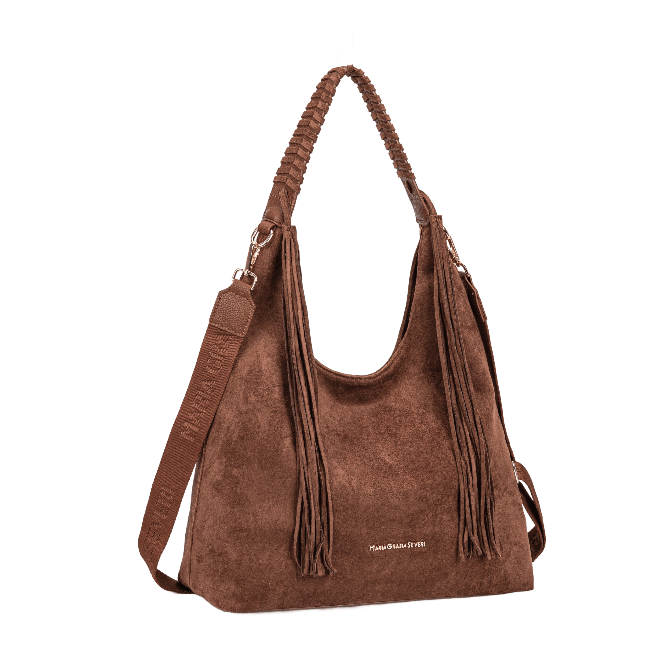 Maria Grazia Severi 9135 Borsa Hobo Frange Scamosciata