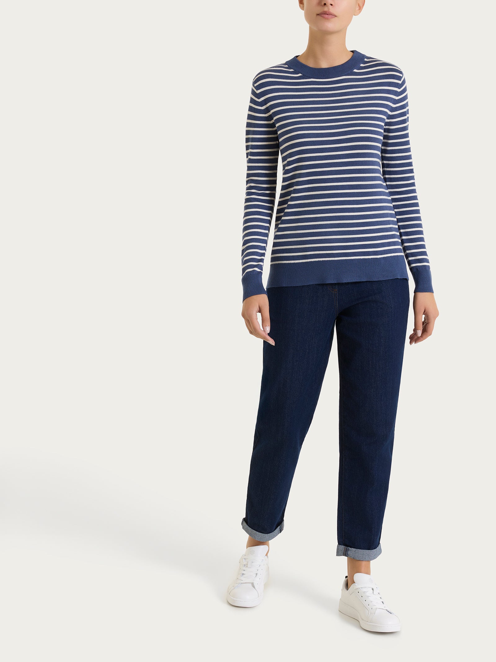 Ragno Four Seasons Maglia girocollo righe Fant. Oceana viscosa