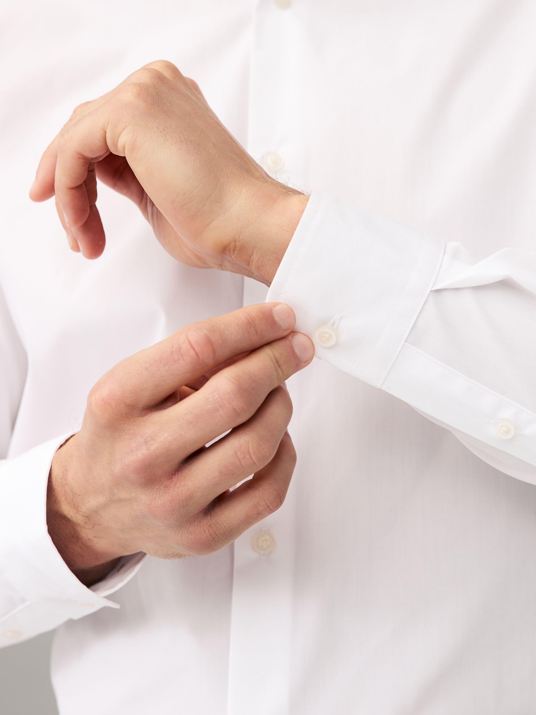 Next Easy-Care camicia uomo manica lunga bianca 2 pezzi 38