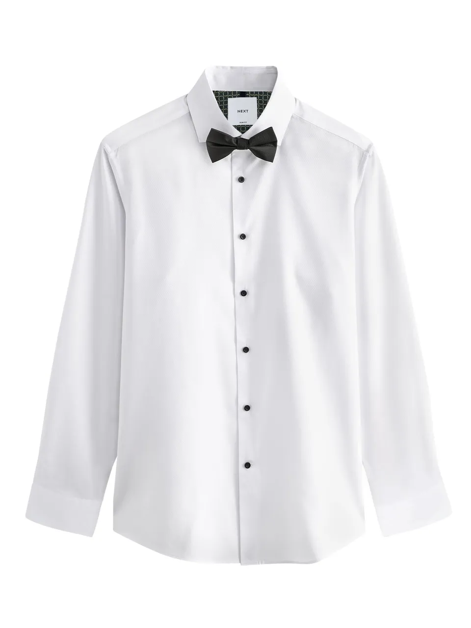 Next camicia uomo slim con papillon bianco nero 42