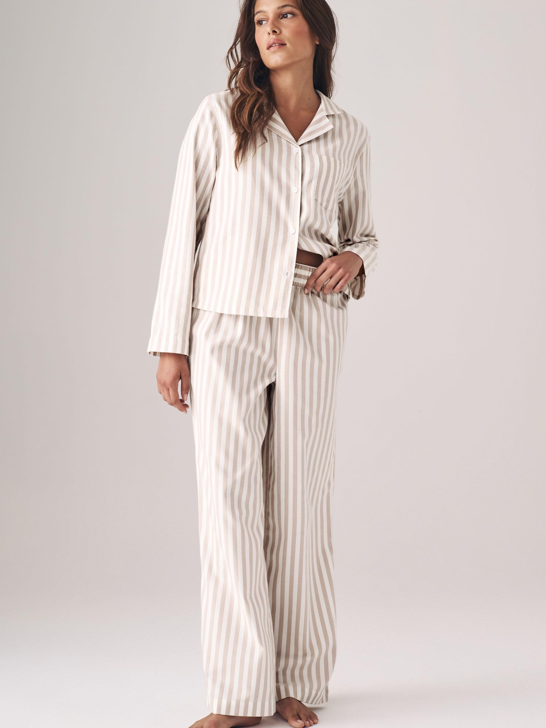 Geo Next The Set Flanella Pigiama Donna 2 Pezzi Bottoni