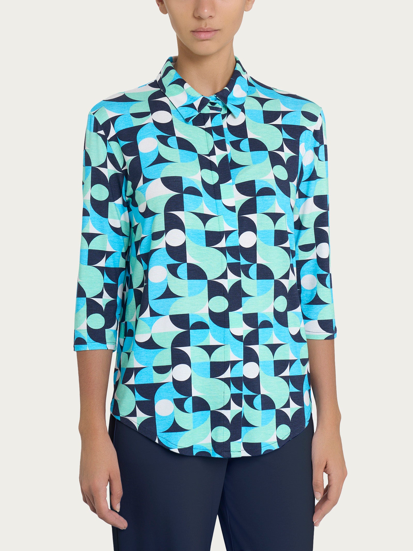 Ragno Viscosa Summer camicia Fant. Aquarius manica 3/4