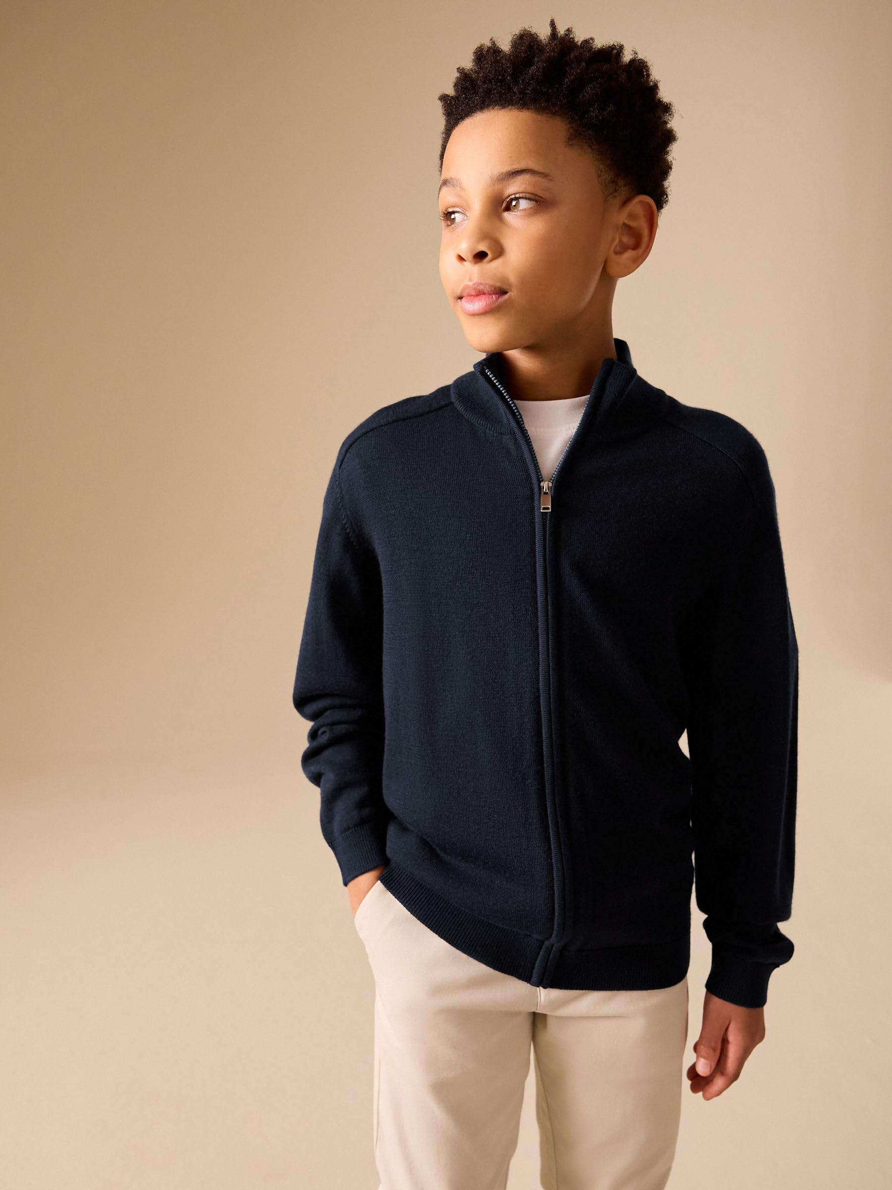 Next cardigan bambino lana merino con zip taglia 104