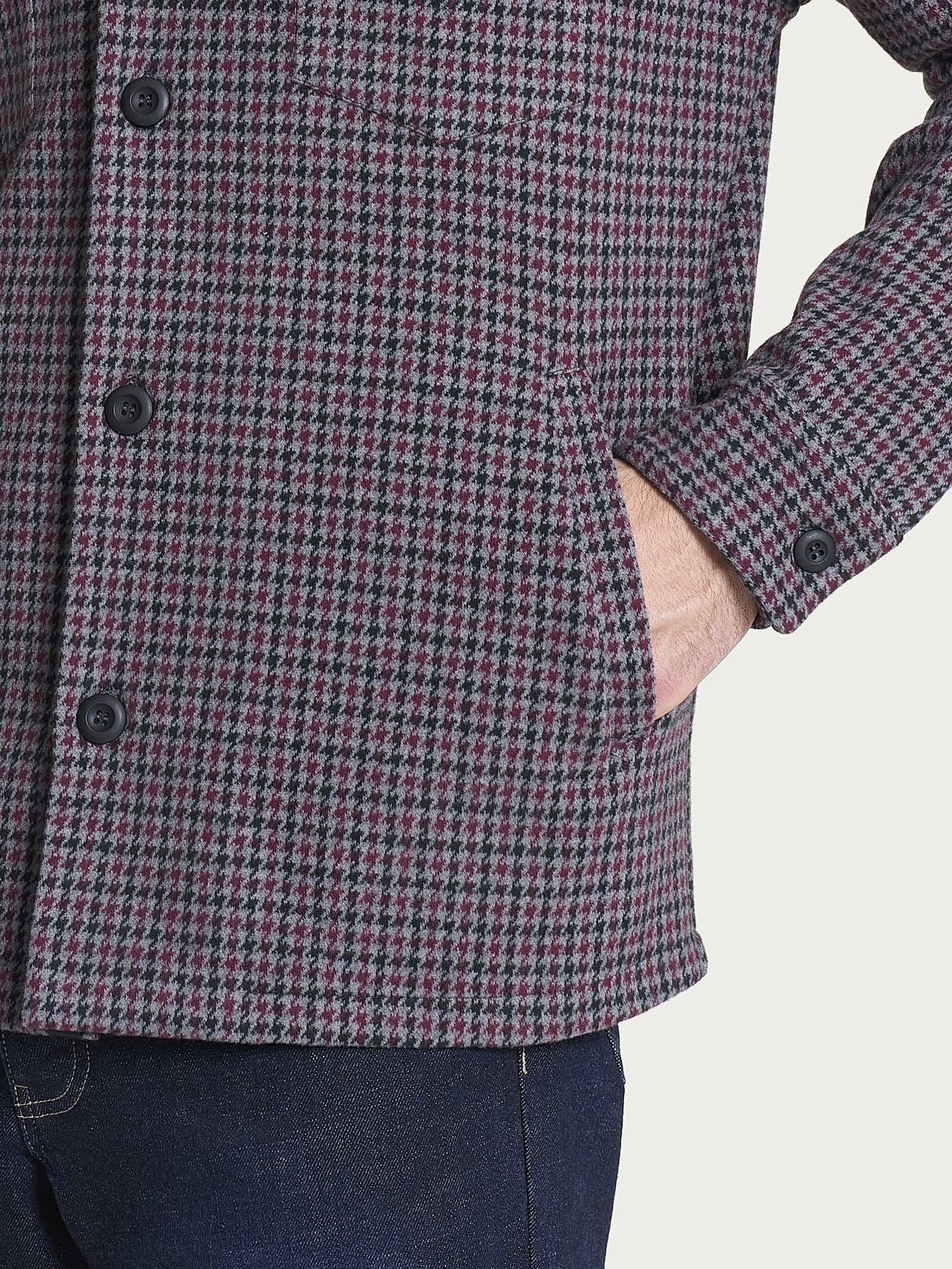 Ragno Jacquard shacket uomo bottoni fantasia resistente