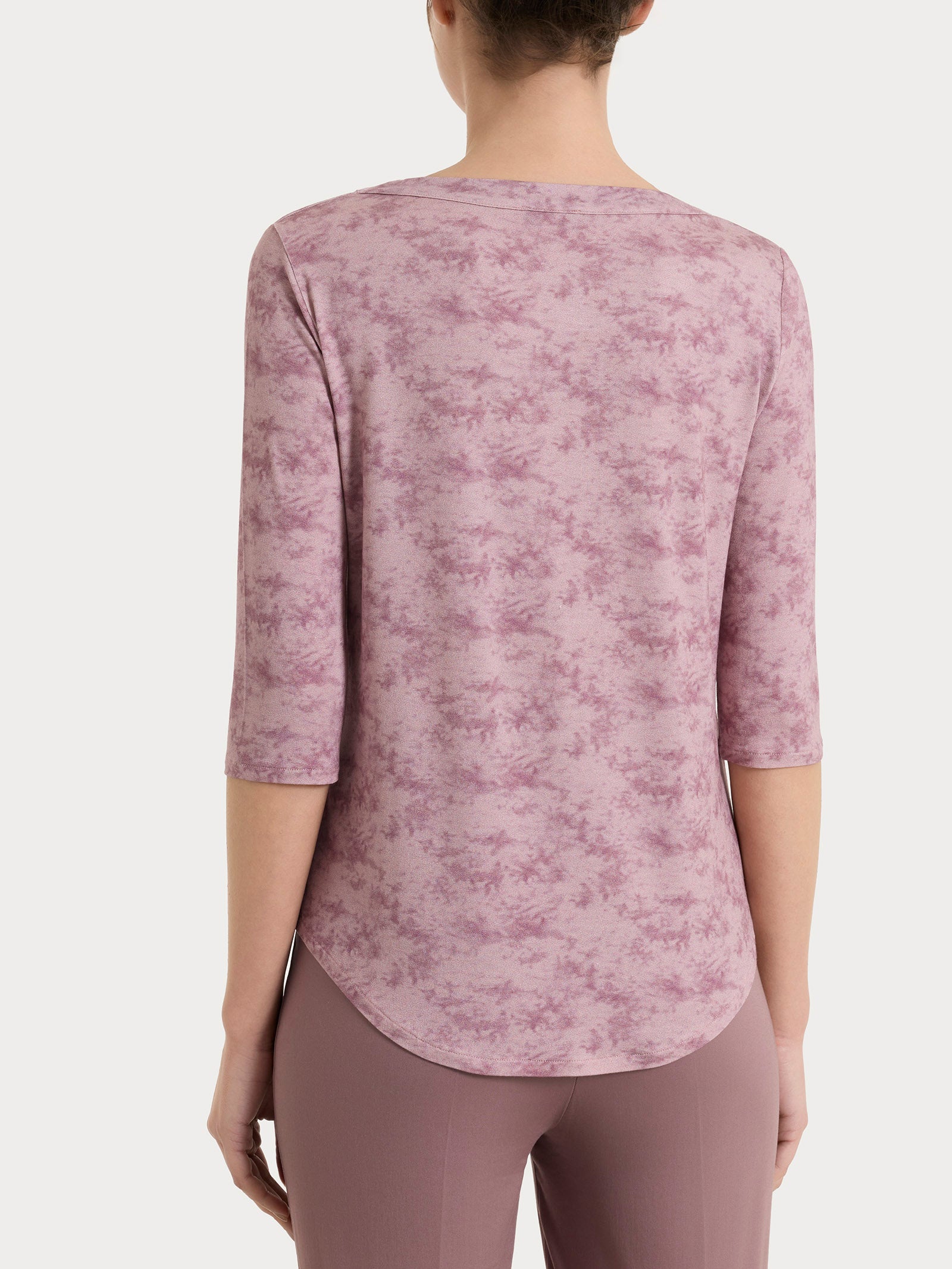 Ragno Viscosa Summer maglietta donna violet in crepe