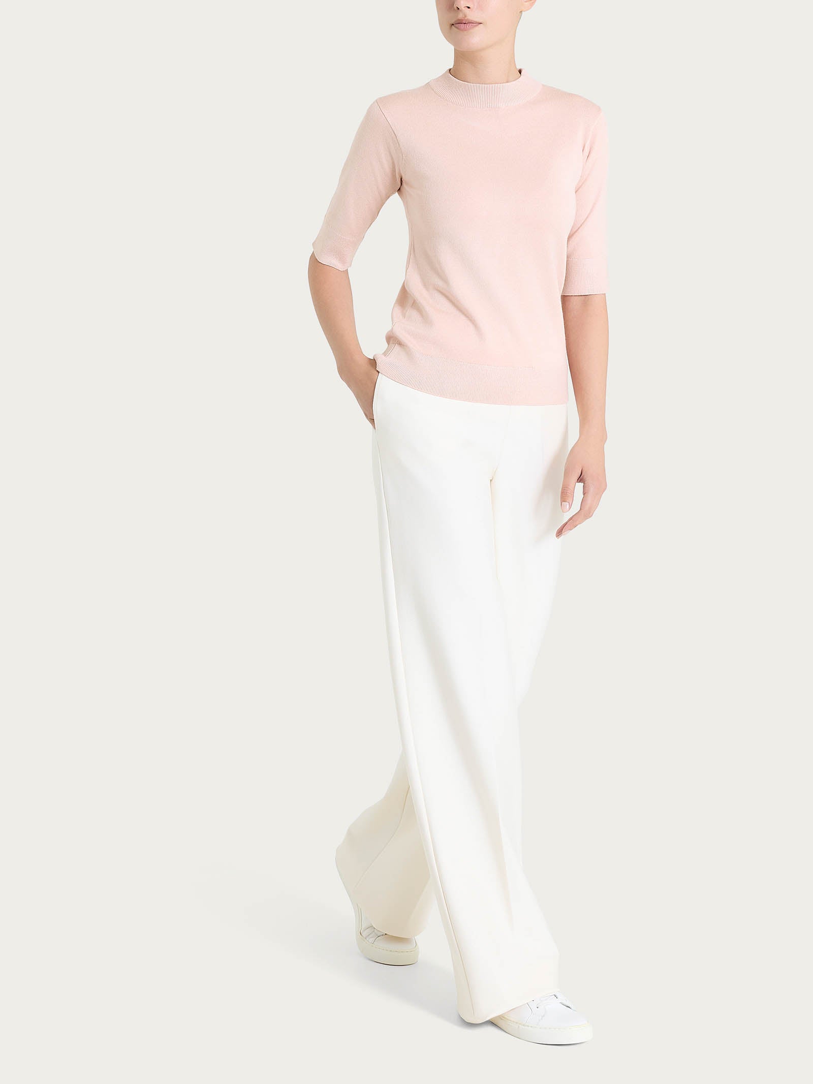 Ragno Four Seasons Lupetto Manica Corta Cameo Rose Skinny