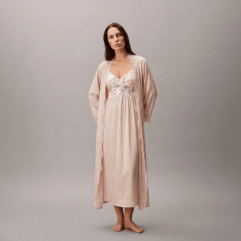 Maria Grazia Severi Camicia da Notte e Vestaglia Sati Rosa