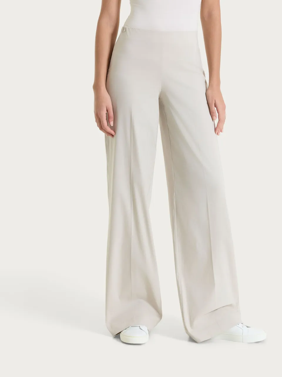 Ragno Super Fresh pantalone palazzo Champignon leggero