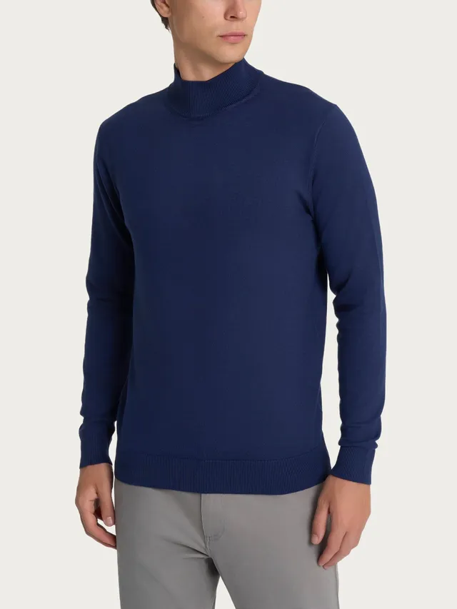 Ragno Four Seasons lupetto uomo blu Set Sail misto viscosa