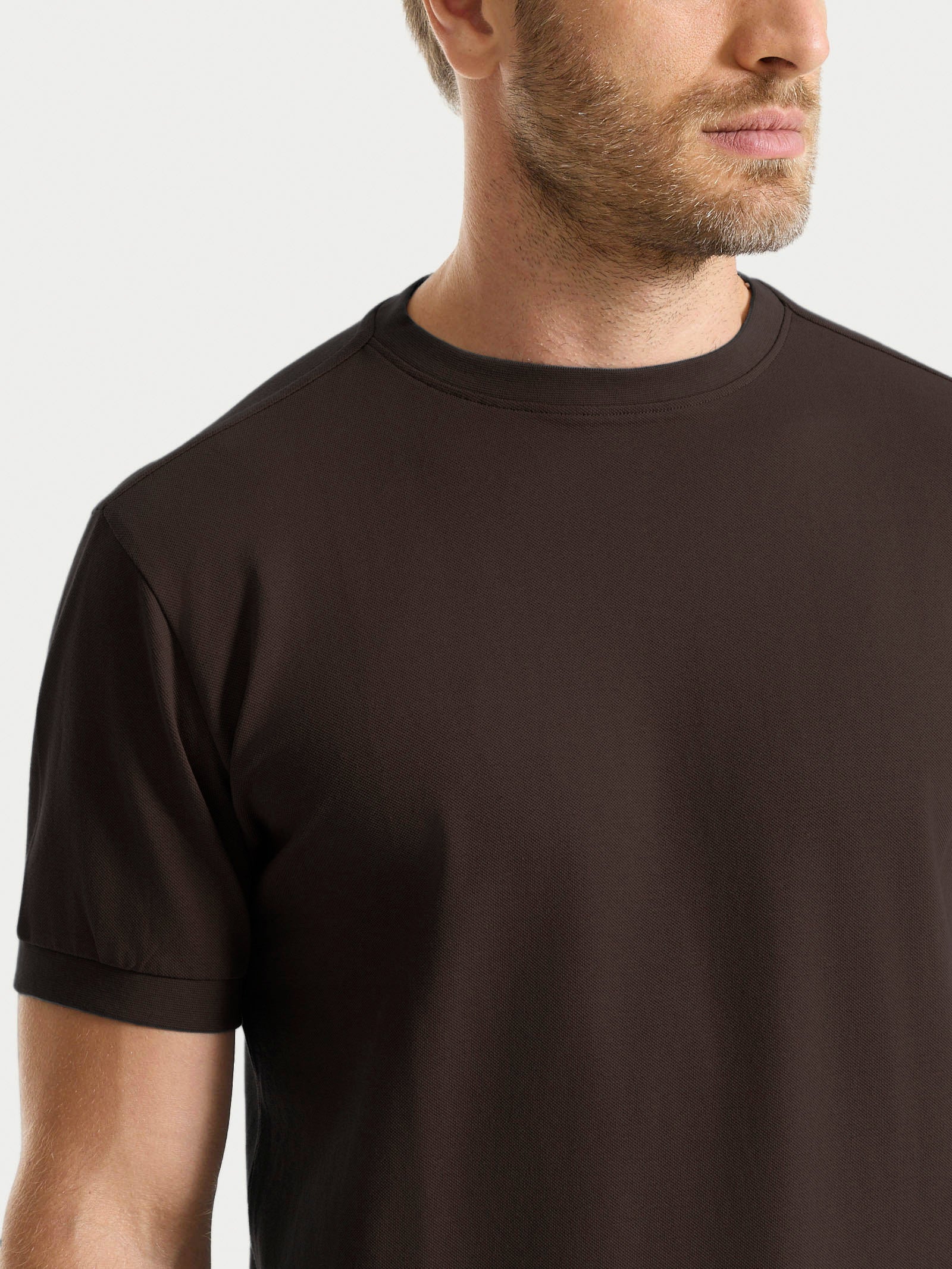 Ragno Eco Cotton maglietta girocollo marrone cotone