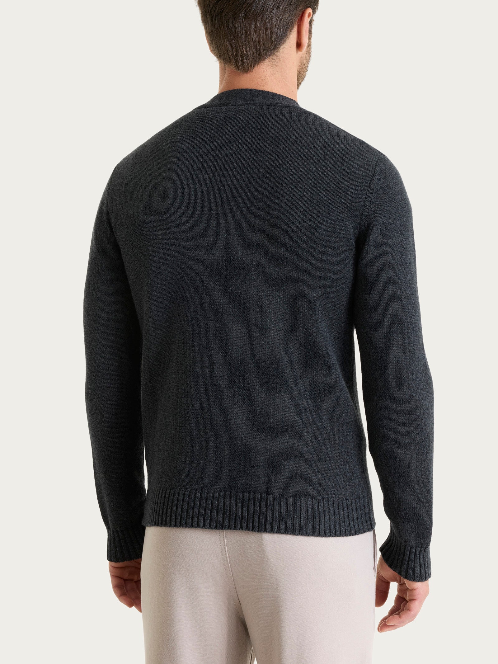 Ragno Winter Cotton cardigan cotone uomo nero bottoni