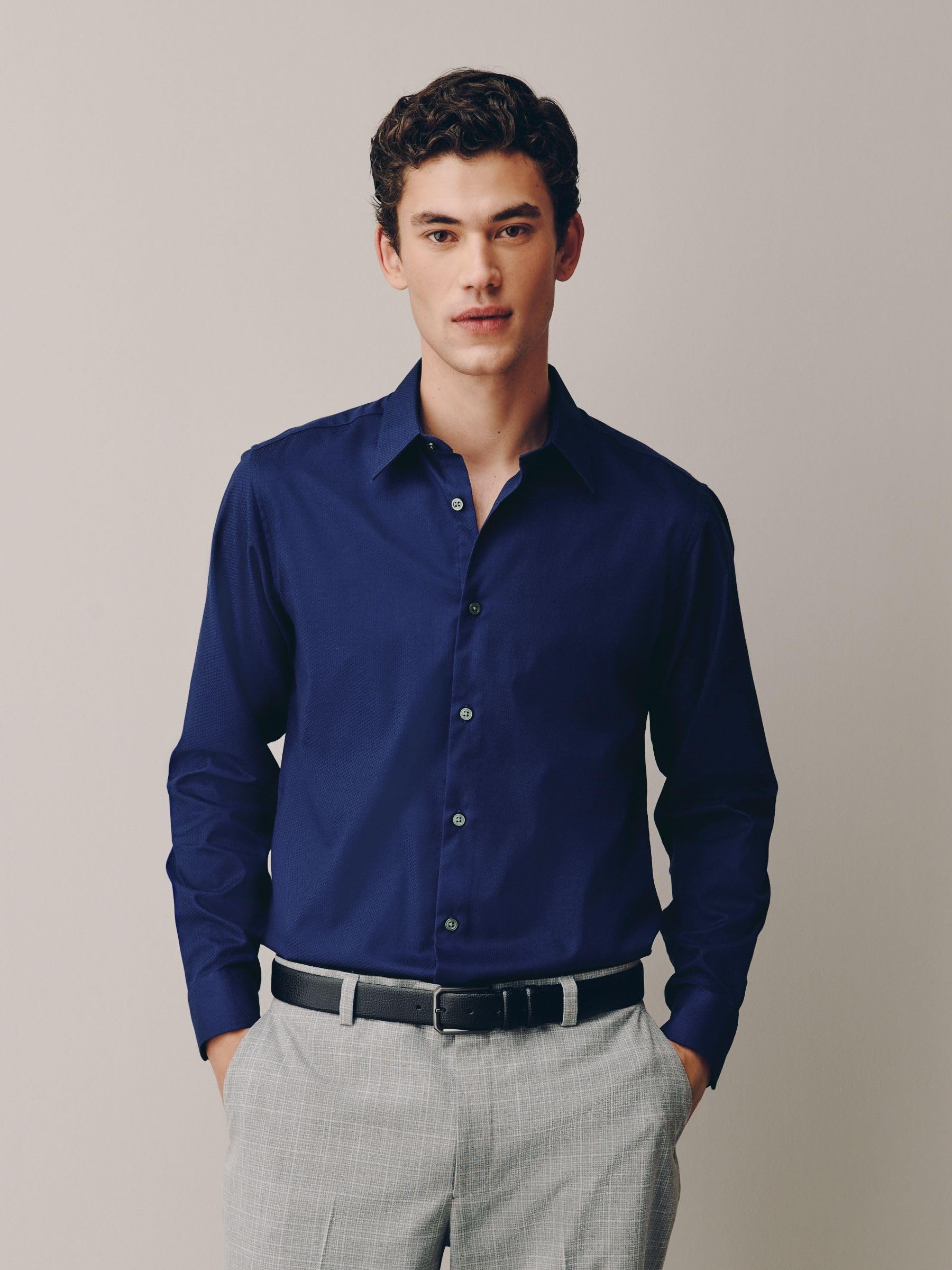 Next camicia elegante uomo regular cotone easy care